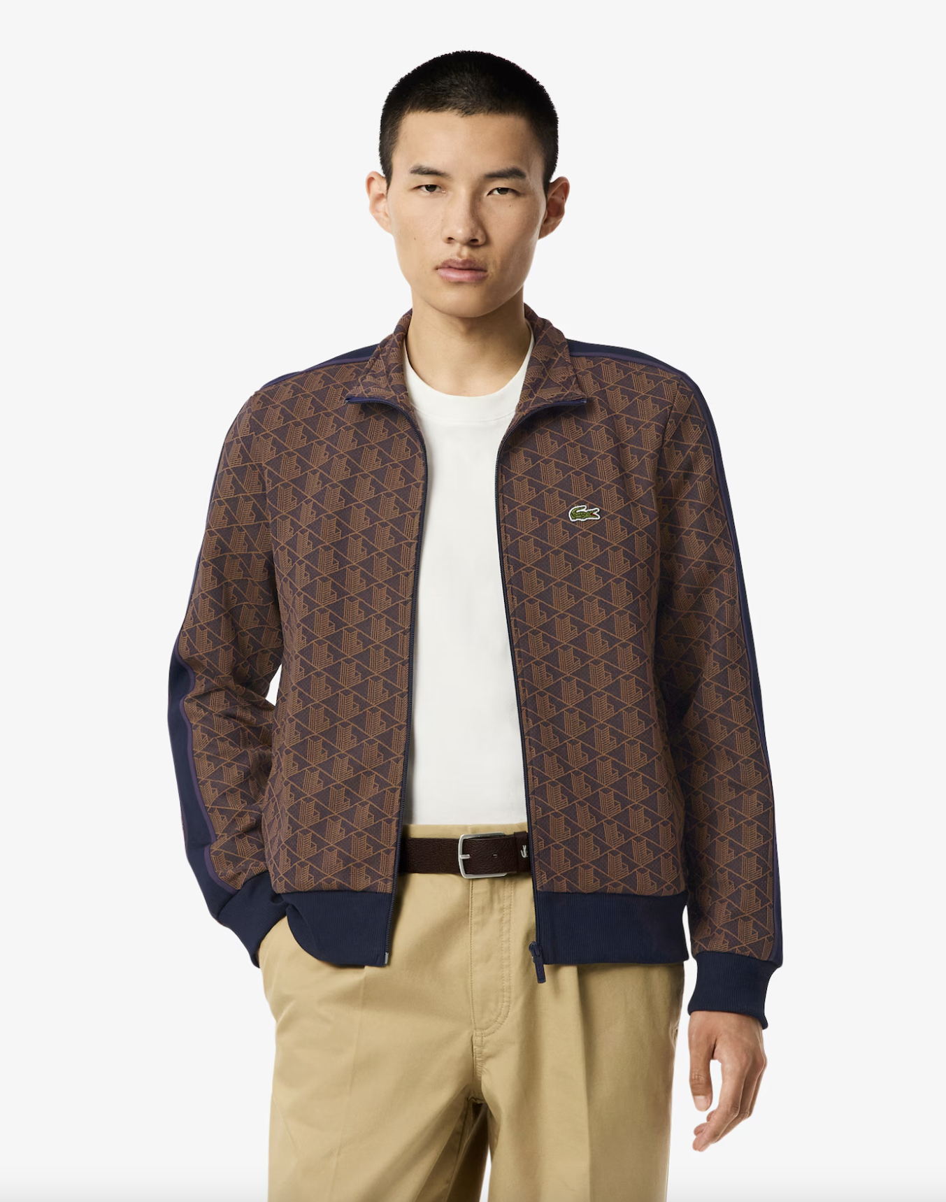 Lacoste Lacoste Giacca della tuta in jacquard con zip Paris — 4/8