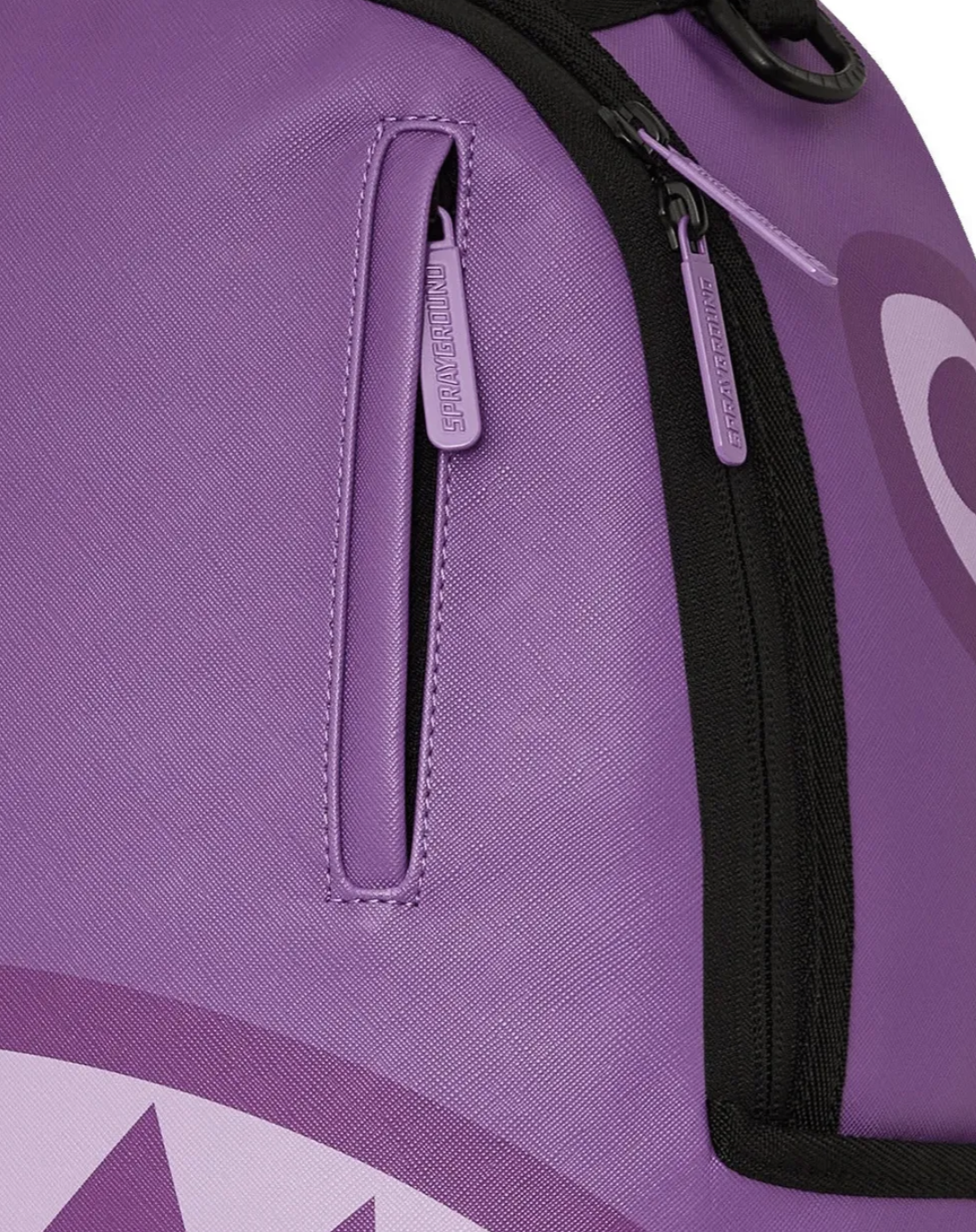 SPRAYGROUND Sprayground PURPLE SHARK CENTRAL DLXVS BACKPACK — 3/4