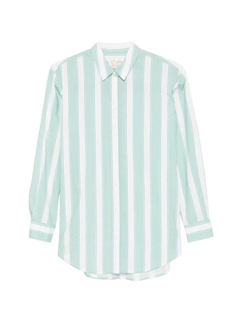 SAINT BARTH Saint Barth Camicia Brigitte in cotone a righe — 15/15