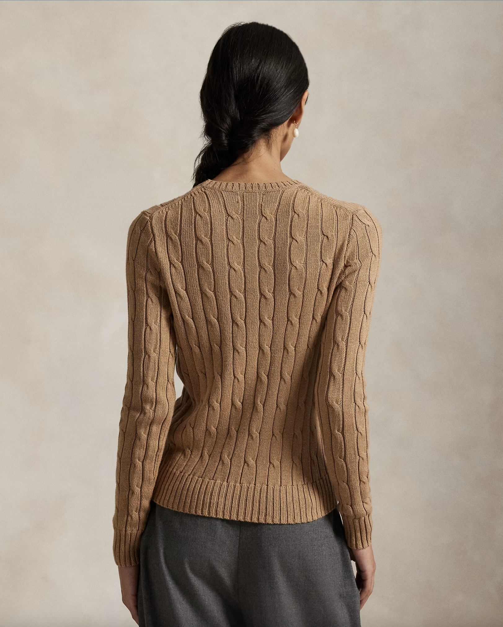 RALPH LAUREN Ralph Lauren Maglia a girocollo in cotone a trecce — 4/7