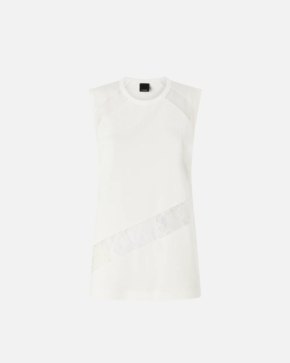 Pinko Pinko Top smanicato con dettagli in pizzo — 3/4