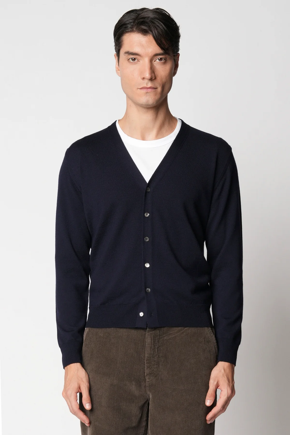 BELLWOOD Bellwood Cardigan rasato in lana merino extrafine fin.14 — 3/6