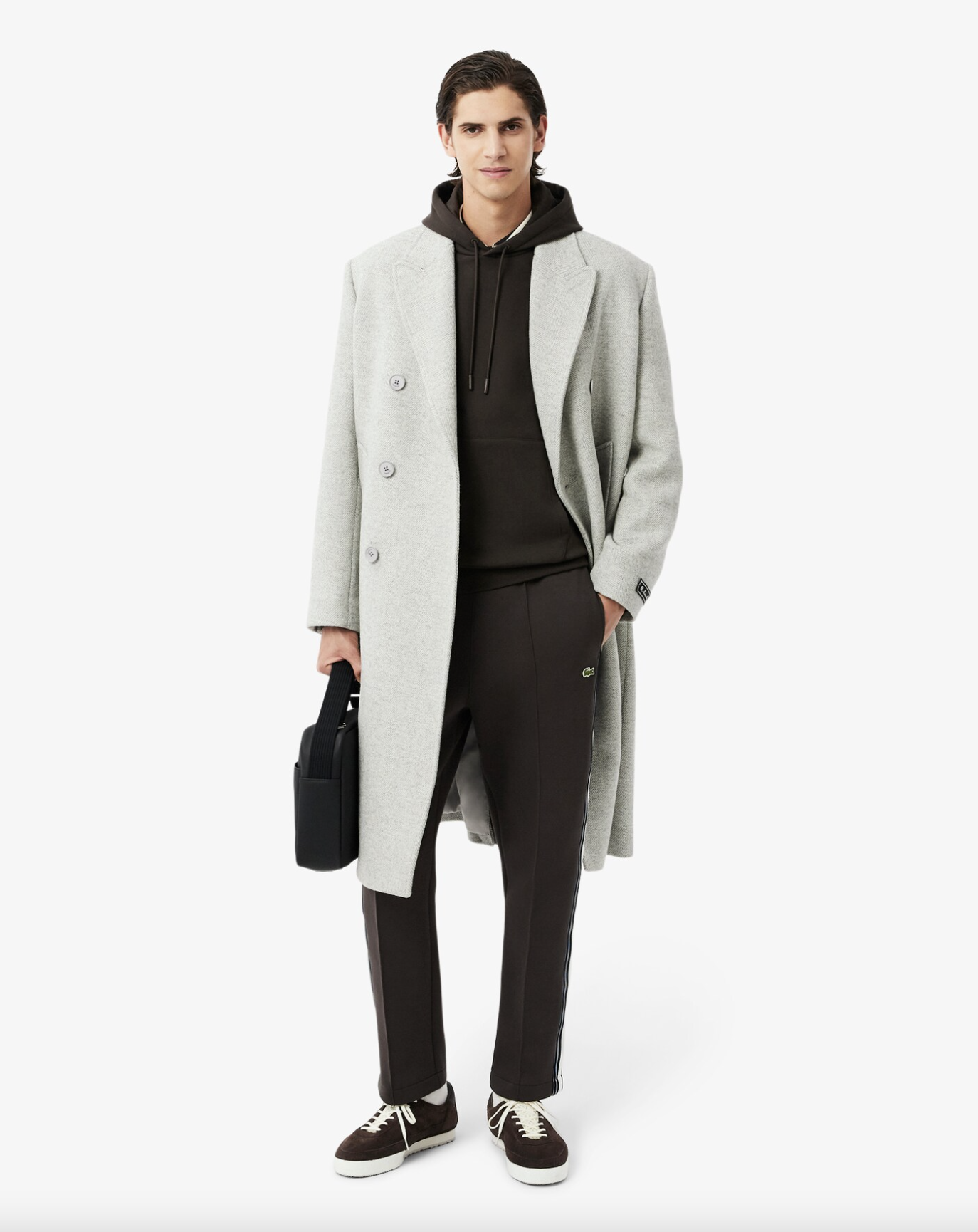 Lacoste Lacoste FELPA CON CAPPUCCIO IN PILE — 3/4