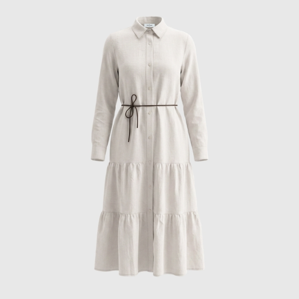 Gran Sasso Gran Sasso Abito midi jersey con balze — 4/4