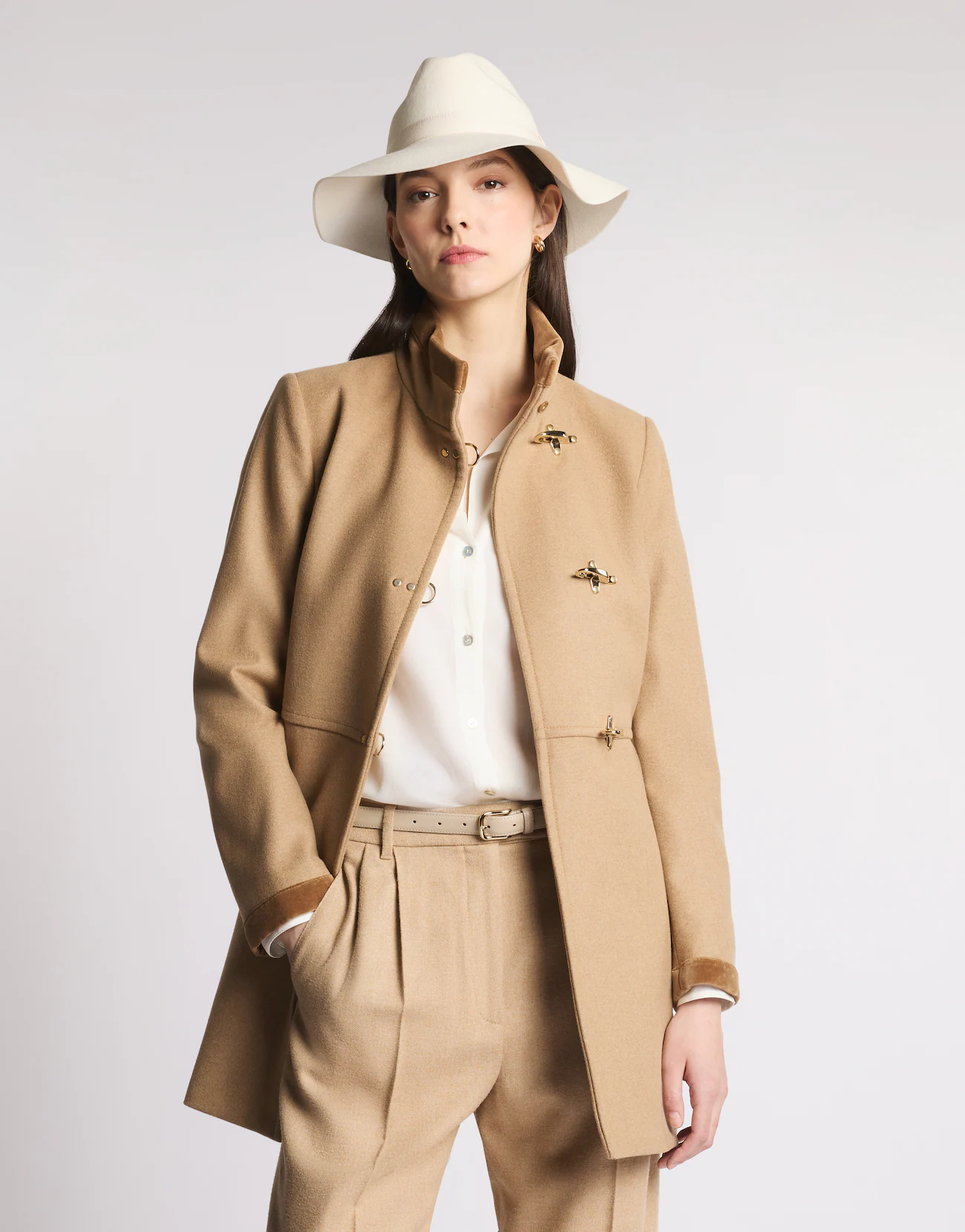 Fay Fay Virginia Coat in Panno di Lana Mélange — 7/8