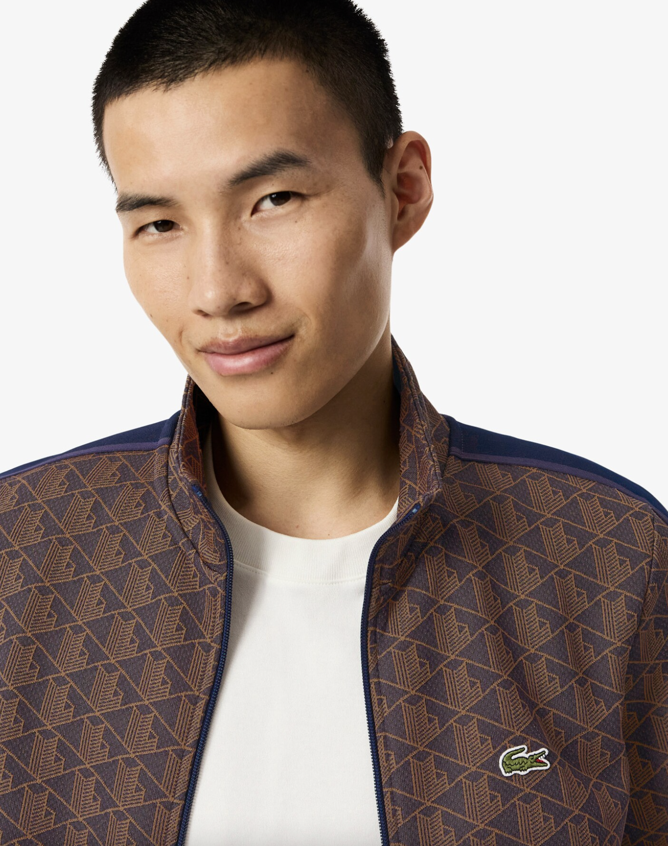 Lacoste Lacoste Giacca della tuta in jacquard con zip Paris — 7/8
