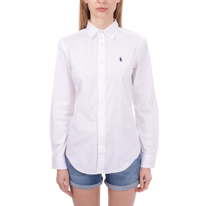 RALPH LAUREN Ralph Lauren Camicia donna classica con ricamo logo — 1/7