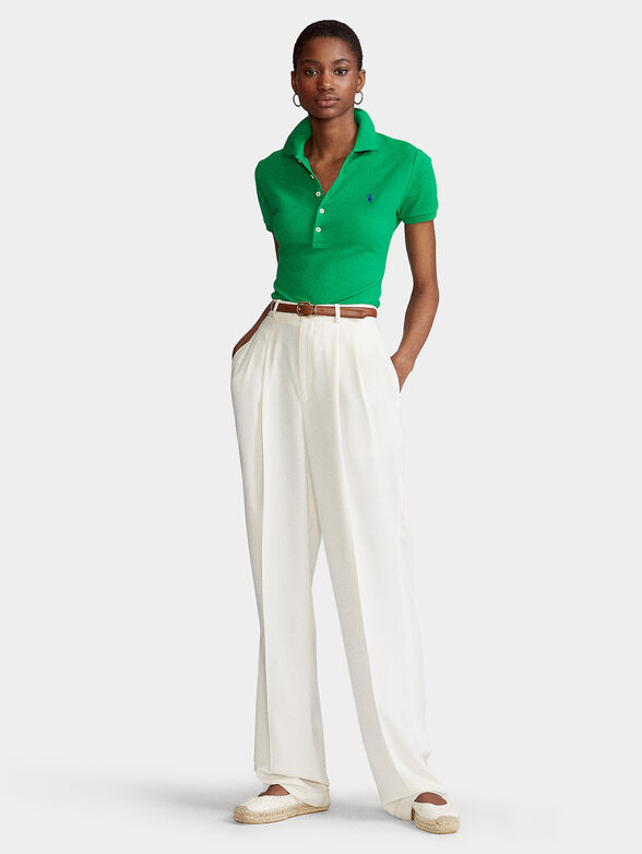RALPH LAUREN Ralph Lauren Polo Slim fit stretch verde con pony — 6/7