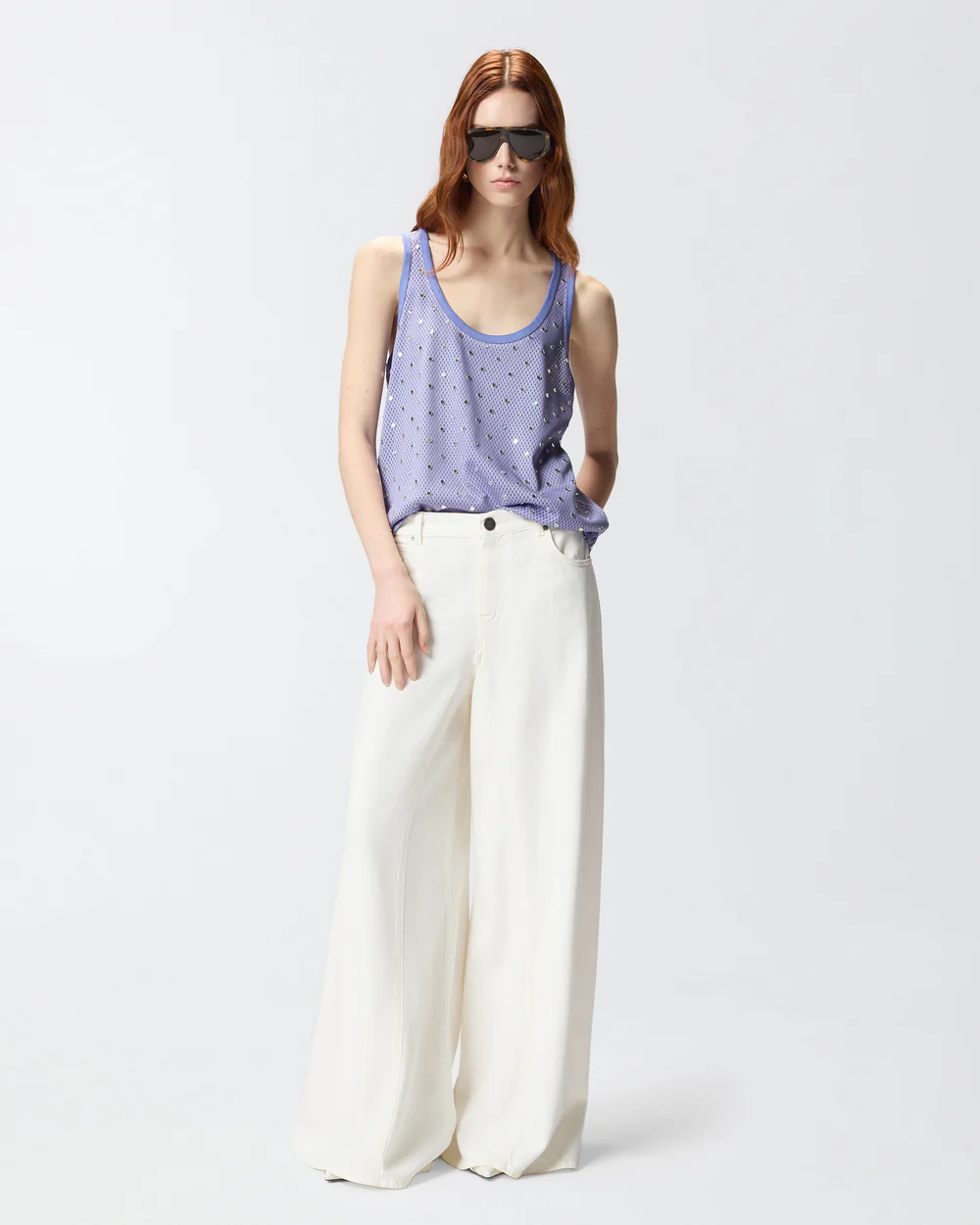 Pinko Pinko Canotta in rete con specchietti — 1/4