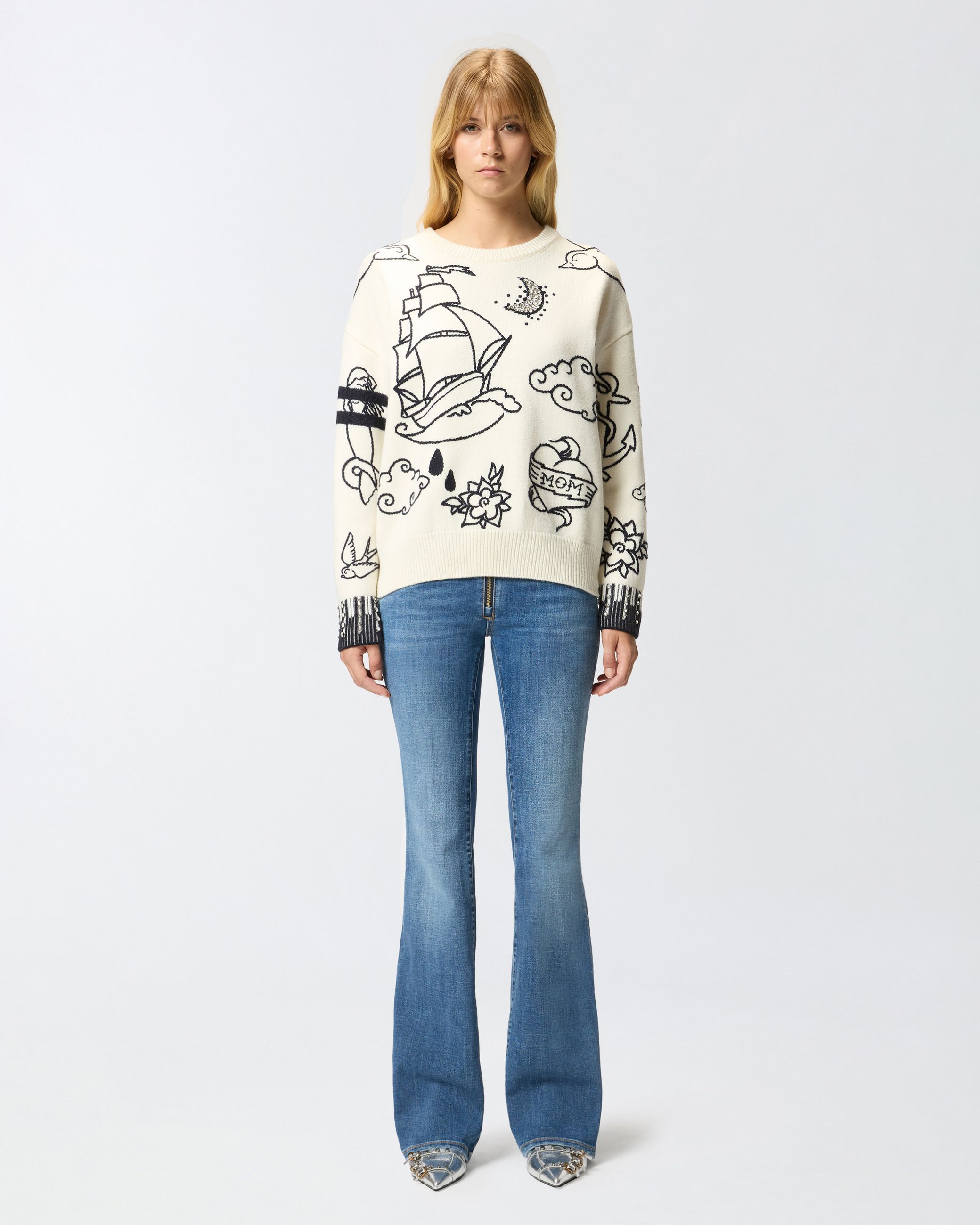 Pinko Pinko MAGLIONE GIROCOLLO FANTASIE — 3/4
