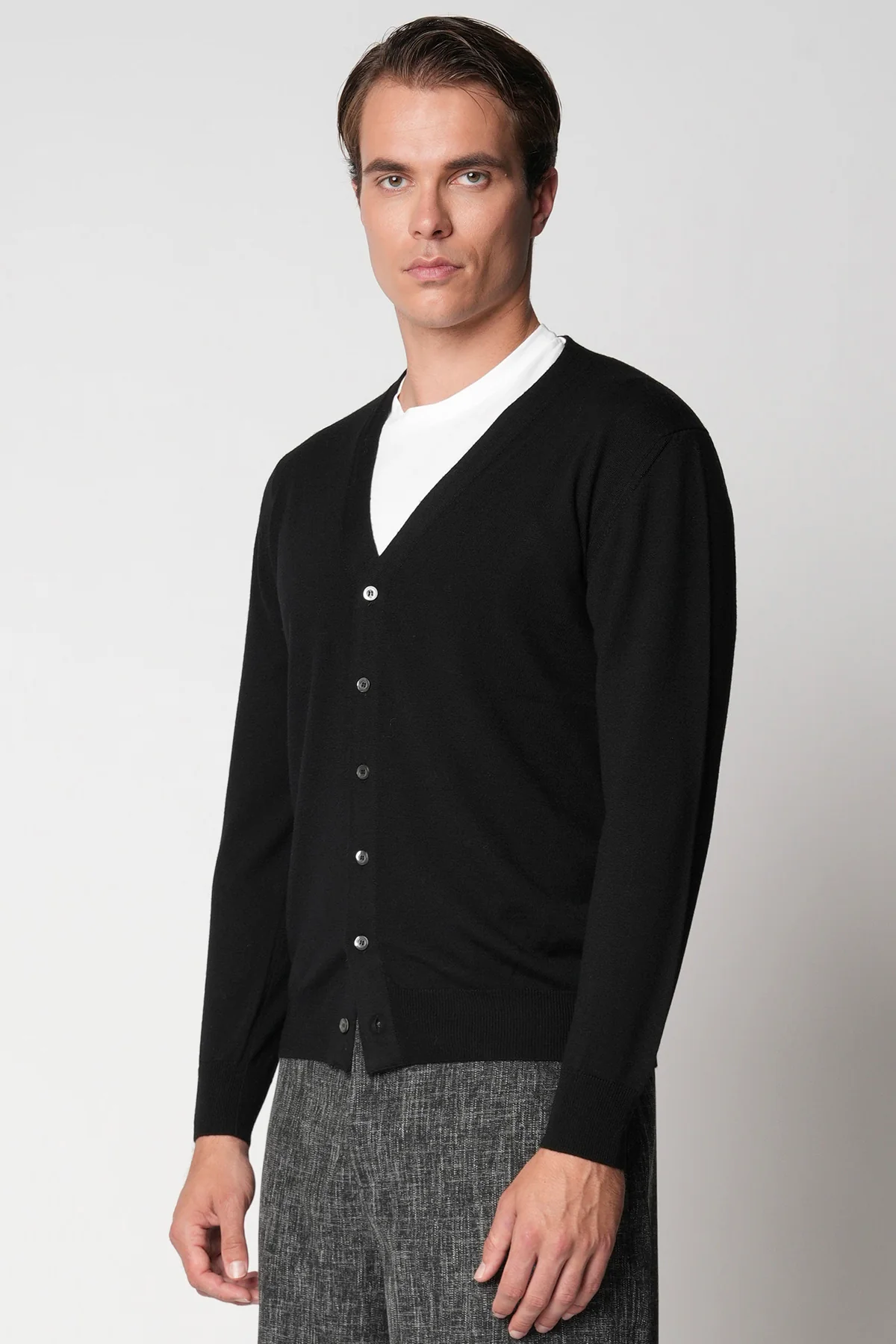 BELLWOOD Bellwood Cardigan rasato in lana merino extrafine fin.14 — 5/6