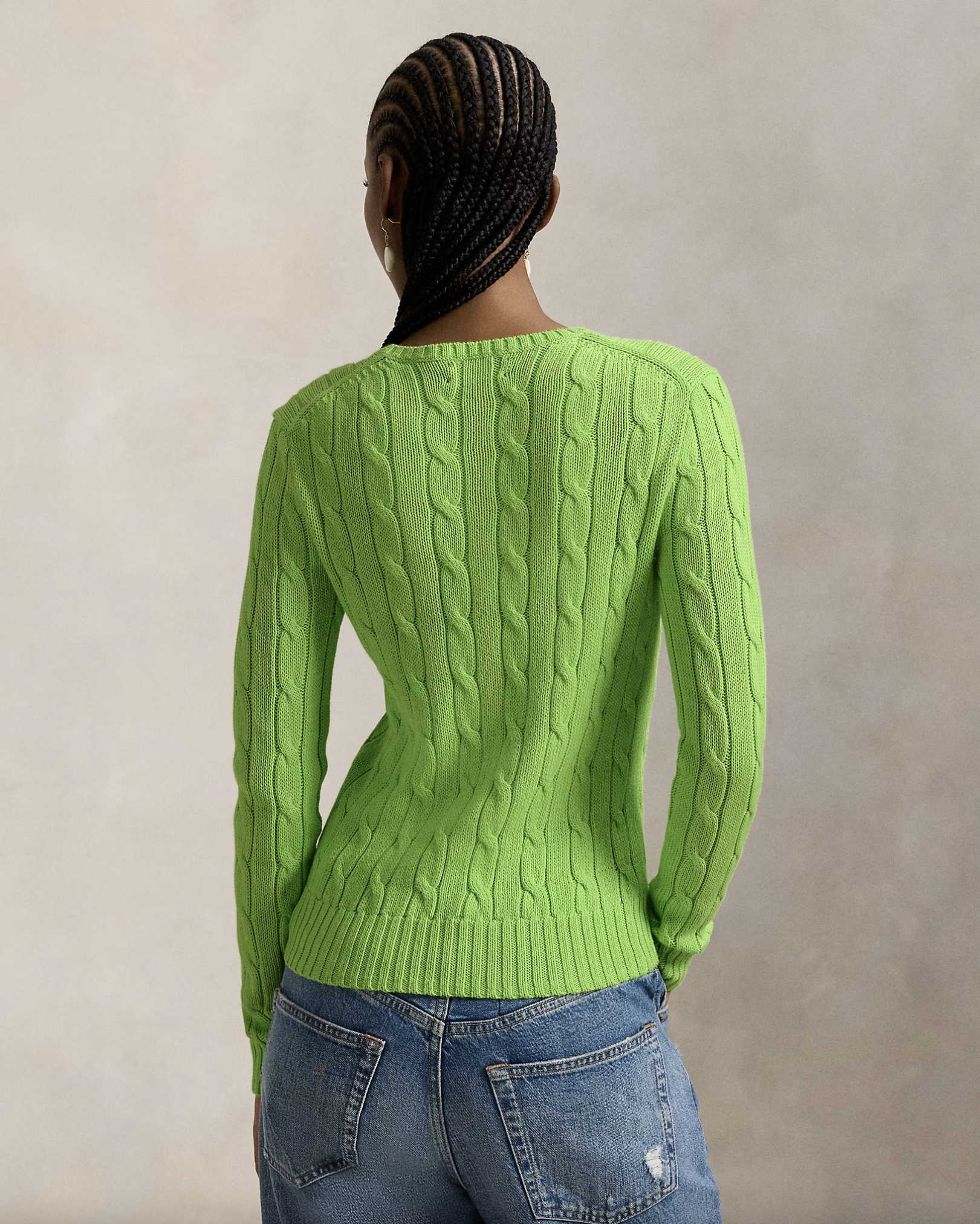 RALPH LAUREN Ralph Lauren Maglia a girocollo in cotone a trecce — 4/4