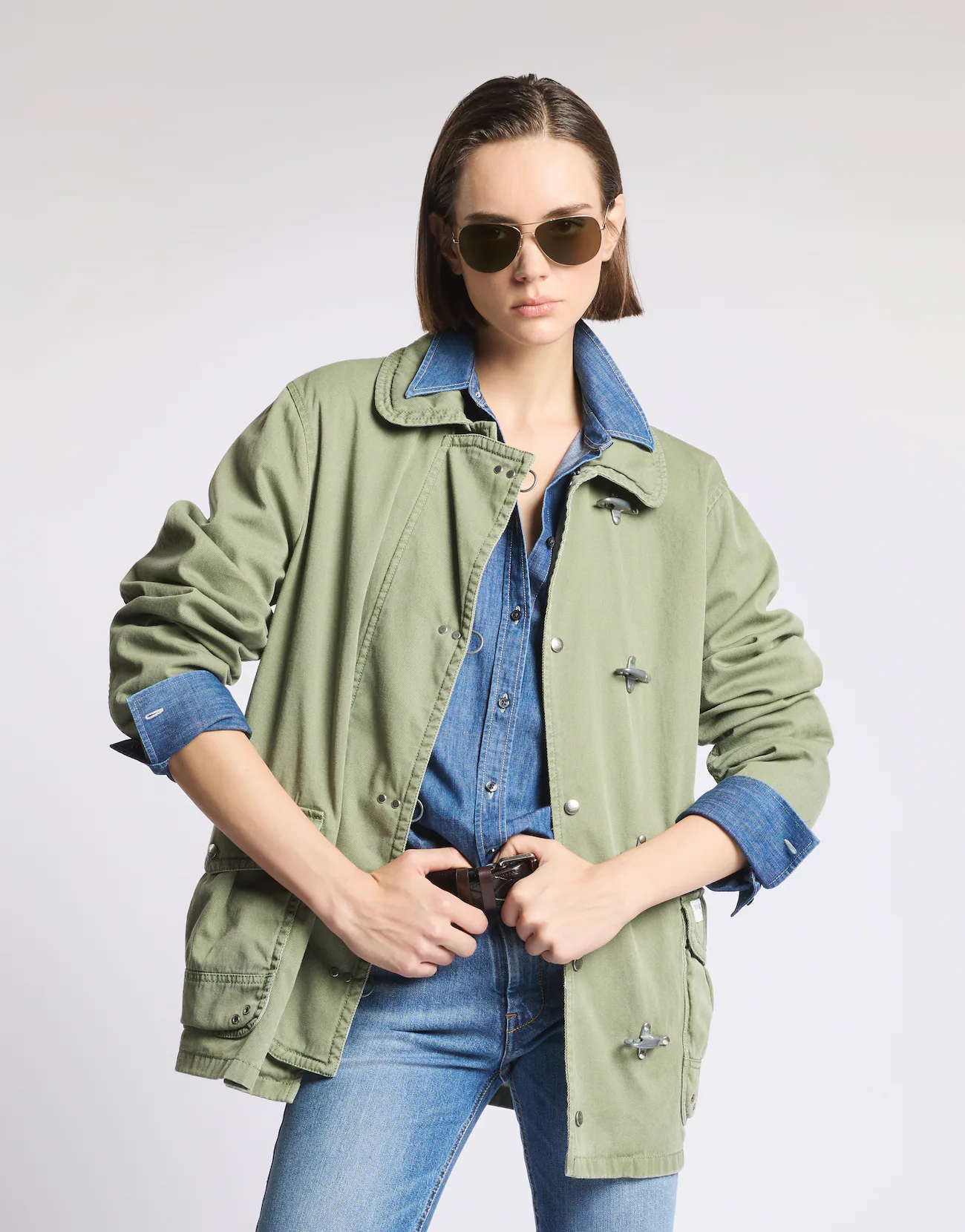 Fay 4 Ganci in Twill di Cotone