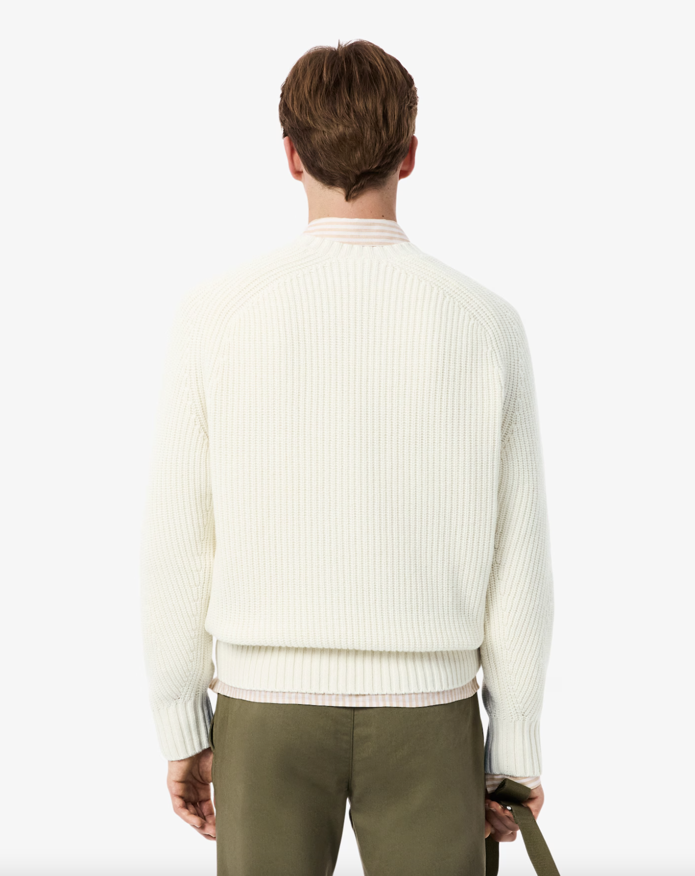 Lacoste Lacoste Maglione spesso in lana cardata — 1/4