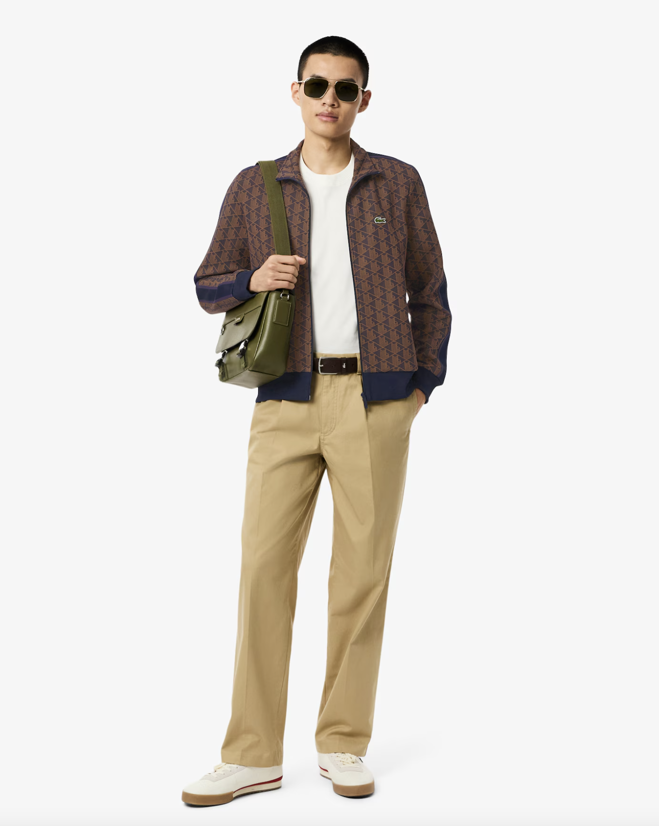 Lacoste Lacoste Giacca della tuta in jacquard con zip Paris — 3/8