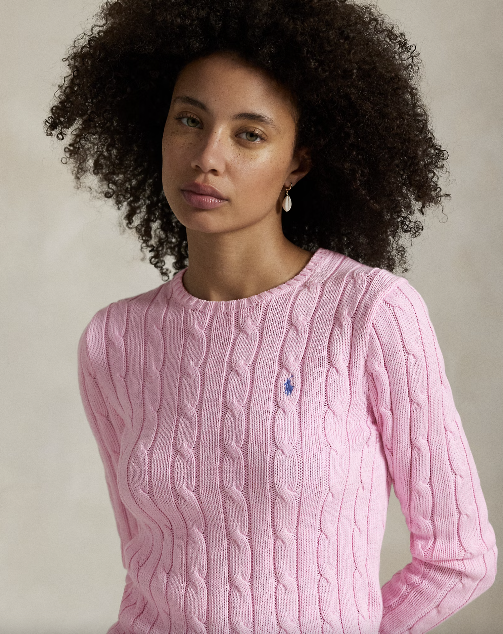 RALPH LAUREN Ralph Lauren Maglia a girocollo in cotone a trecce — 3/11