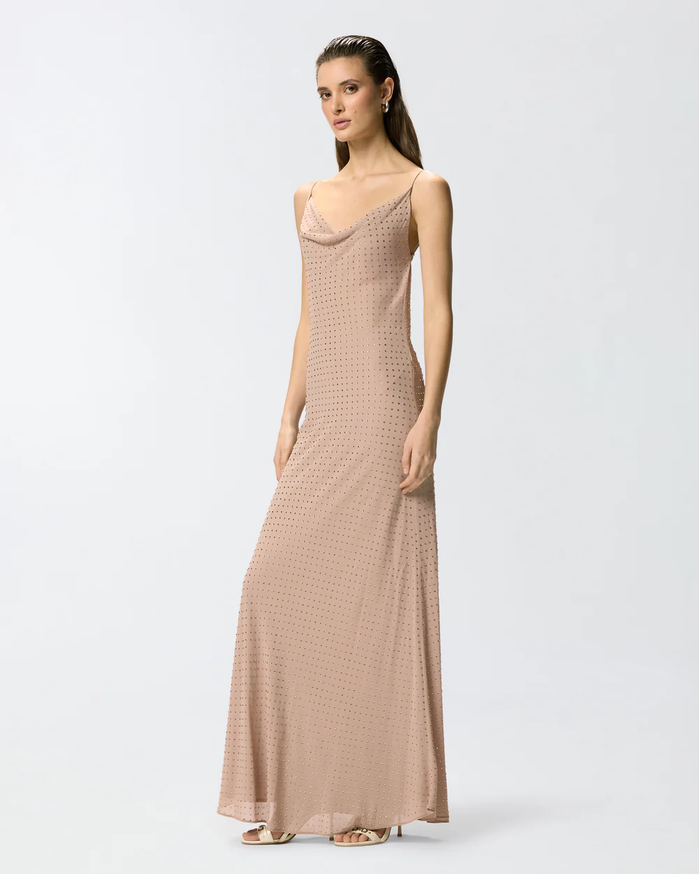 Pinko Pinko Abito slipdress lungo con strass — 1/4