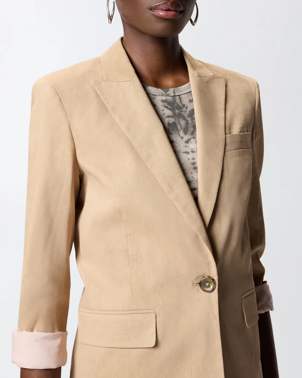 Pinko Pinko FREDA GIACCA in misto LINO STRETCH — 3/4