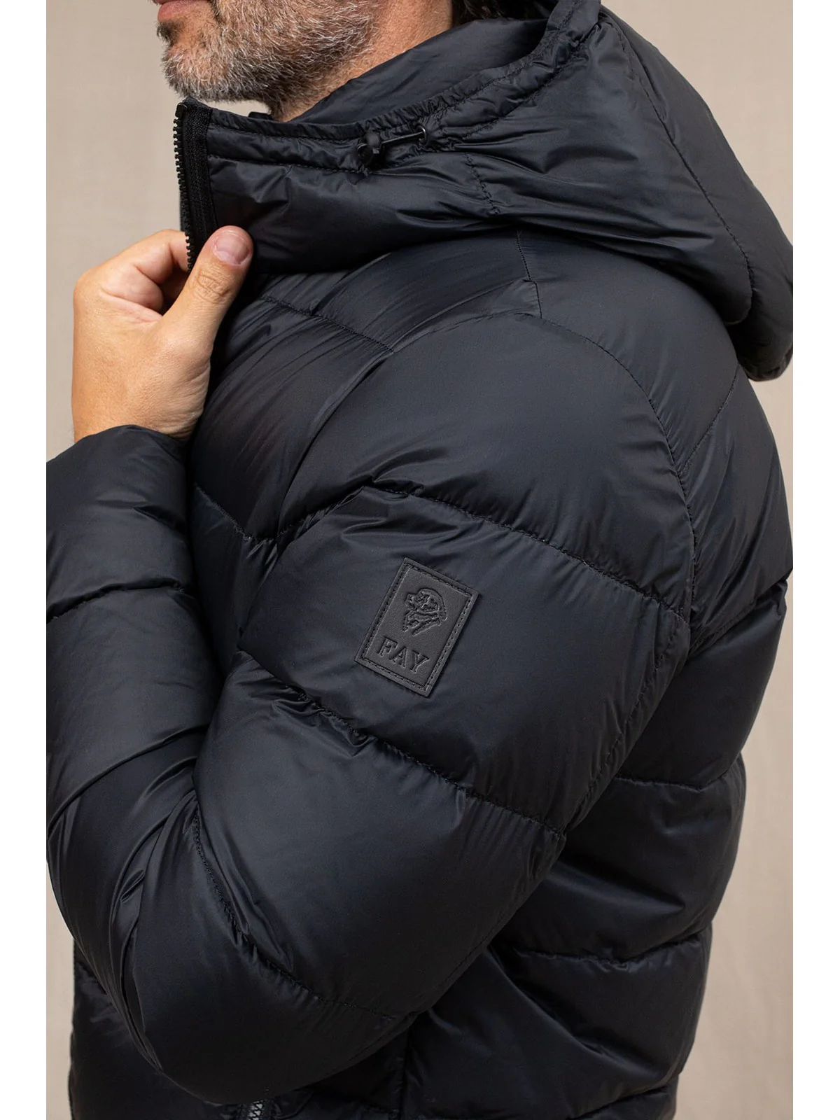 Fay Fay Piumino Double Front in Popeline Calandrato — 5/9