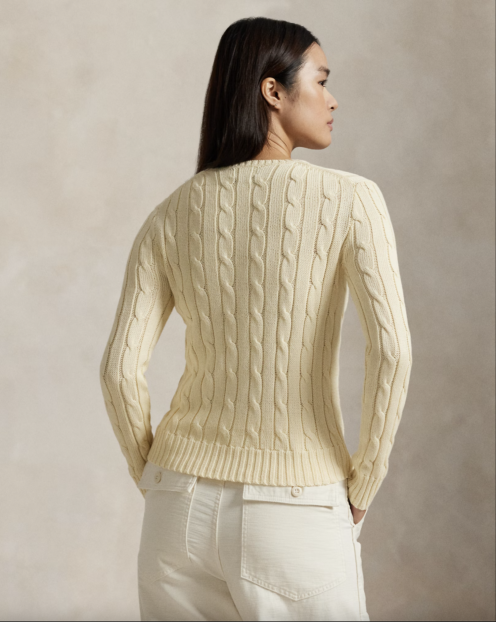 RALPH LAUREN Ralph Lauren Maglia a girocollo in cotone a trecce — 4/8