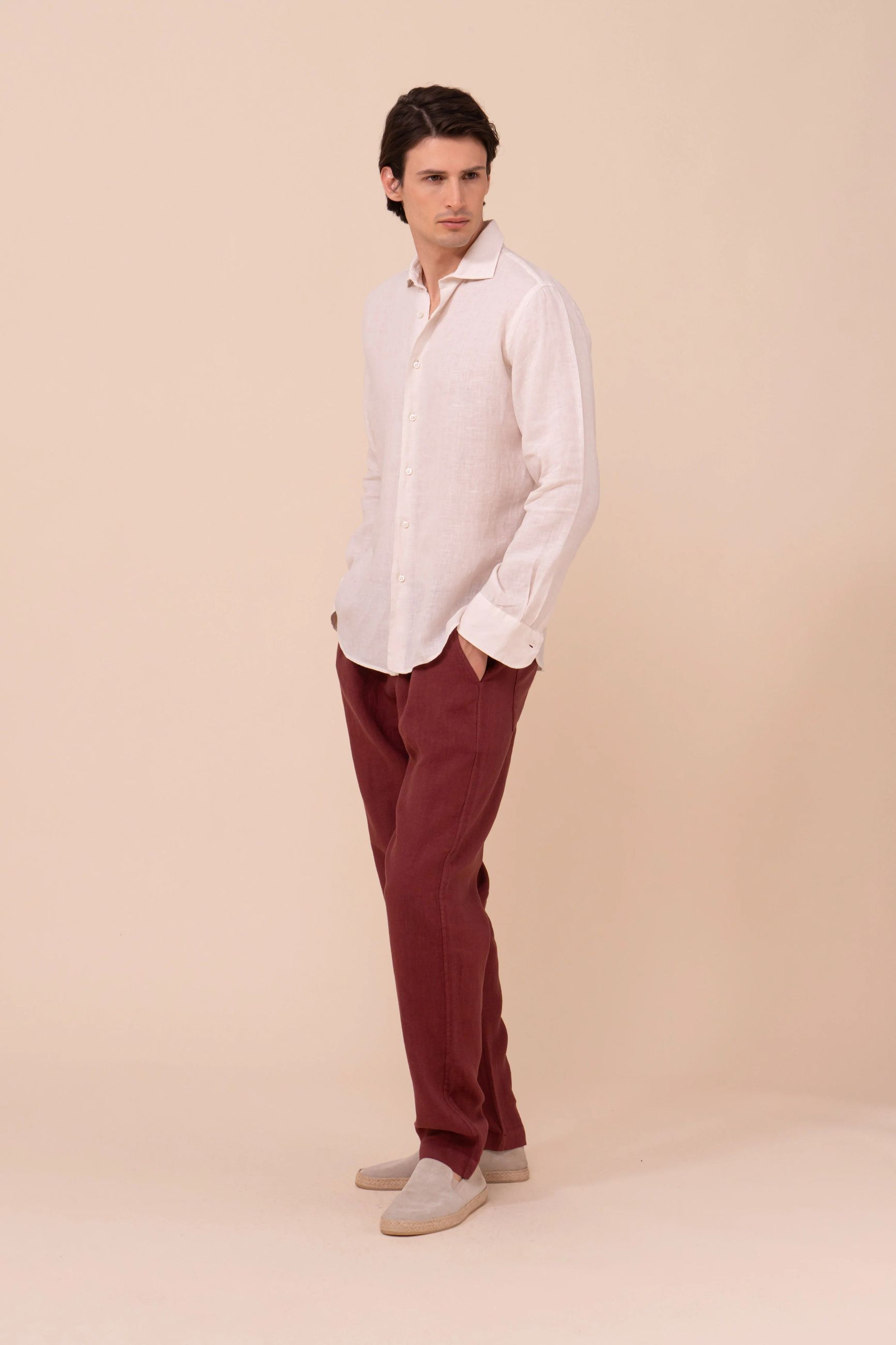 Fedeli Fedeli SHIRT NICK ML. LINO TESSUTO DUSTY — 2/5