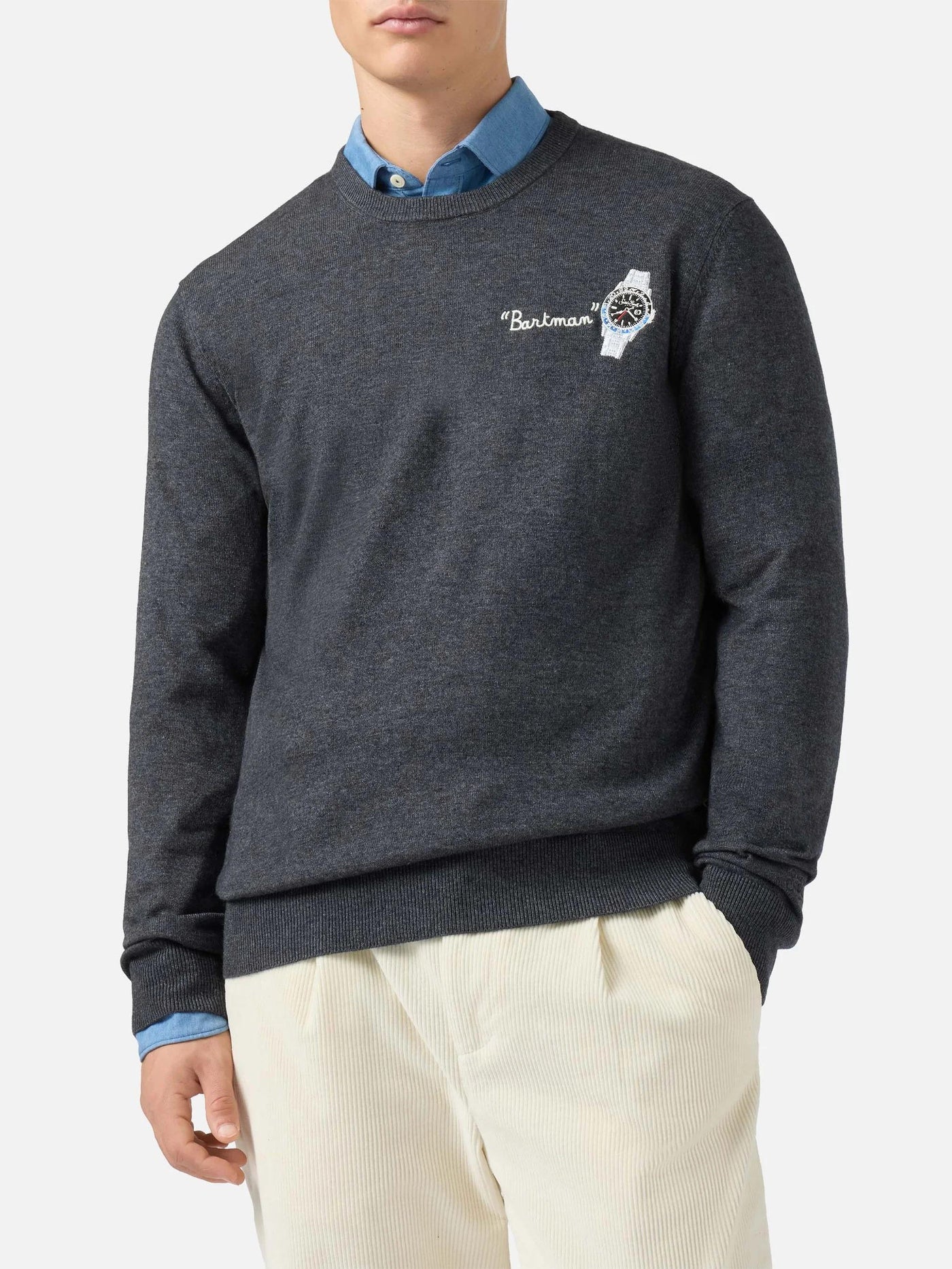 SAINT BARTH Saint Barth CREW NECK LIGHT SWEATER — 2/3