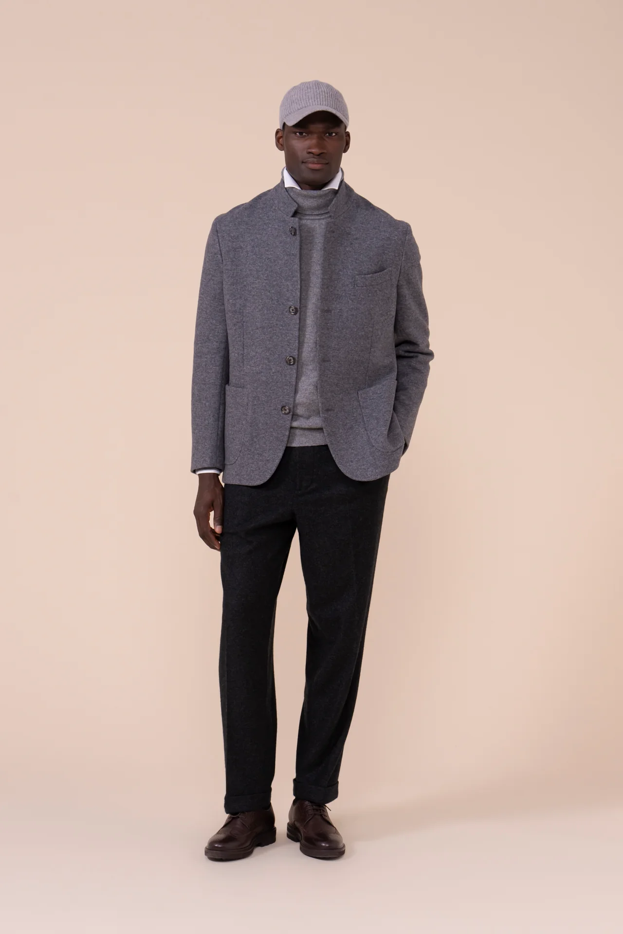 Fedeli Fedeli Damon blazer in cashmere flanel double — 4/4
