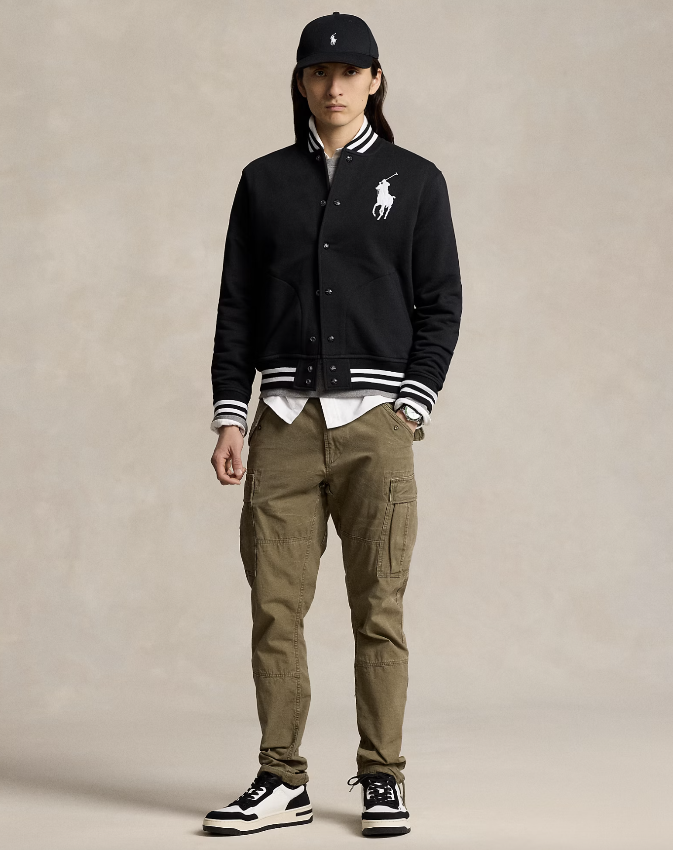 Polo Ralph Lauren Polo Ralph Lauren Giacca da baseball Big Pony in felpa — 3/4