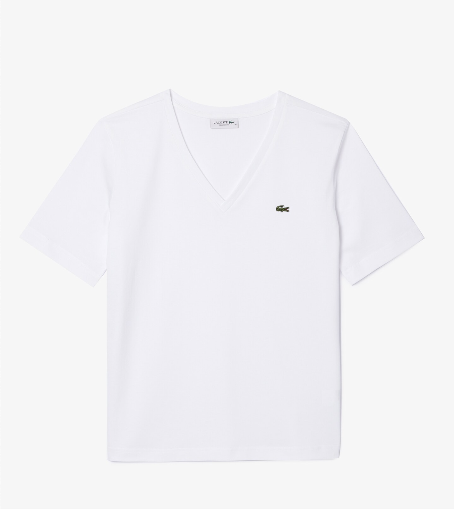 Lacoste Lacoste T-shirt con scollo a V in morbido cotone relaxed fit — 6/6