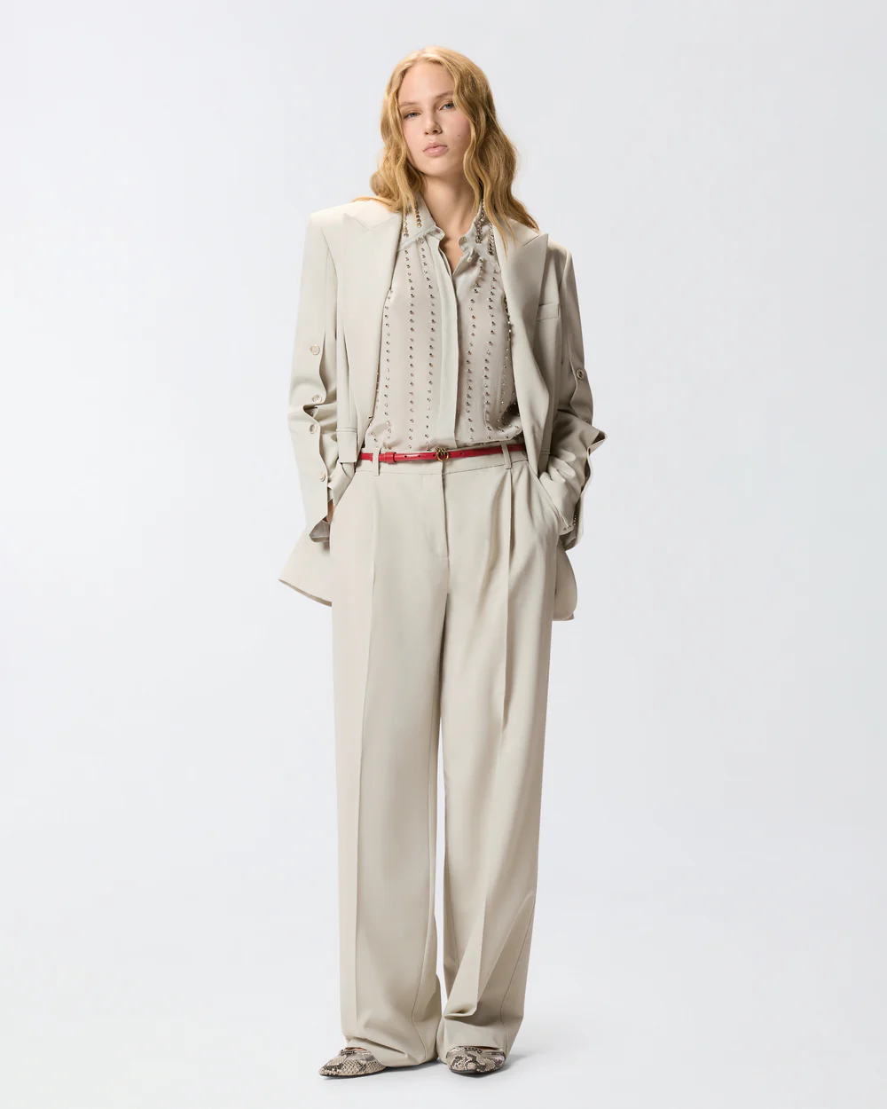 Pinko Pantaloni fluidi con piega stirata