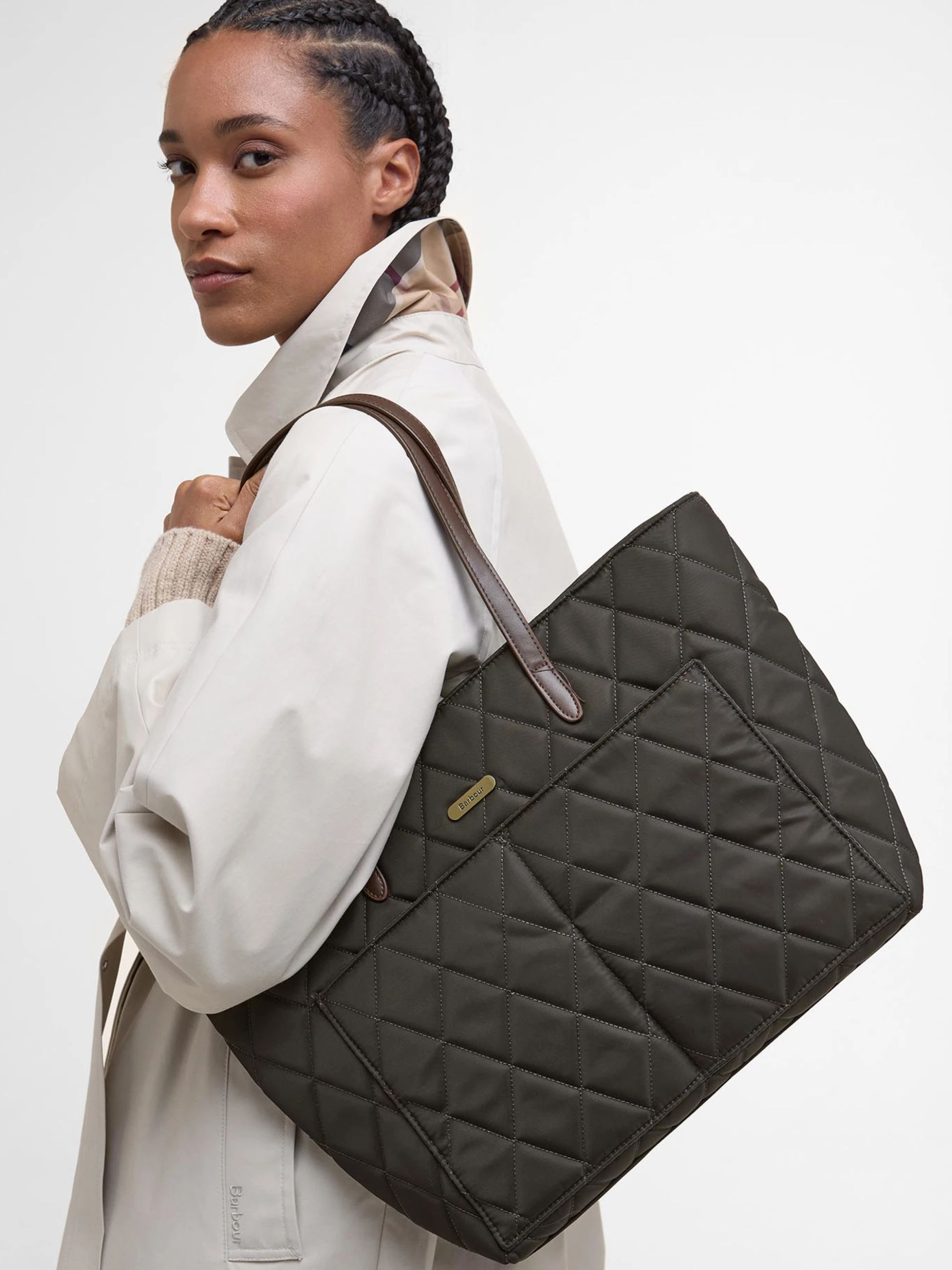 Barbour Barbour QUILTED TOTE BAG — 3/4