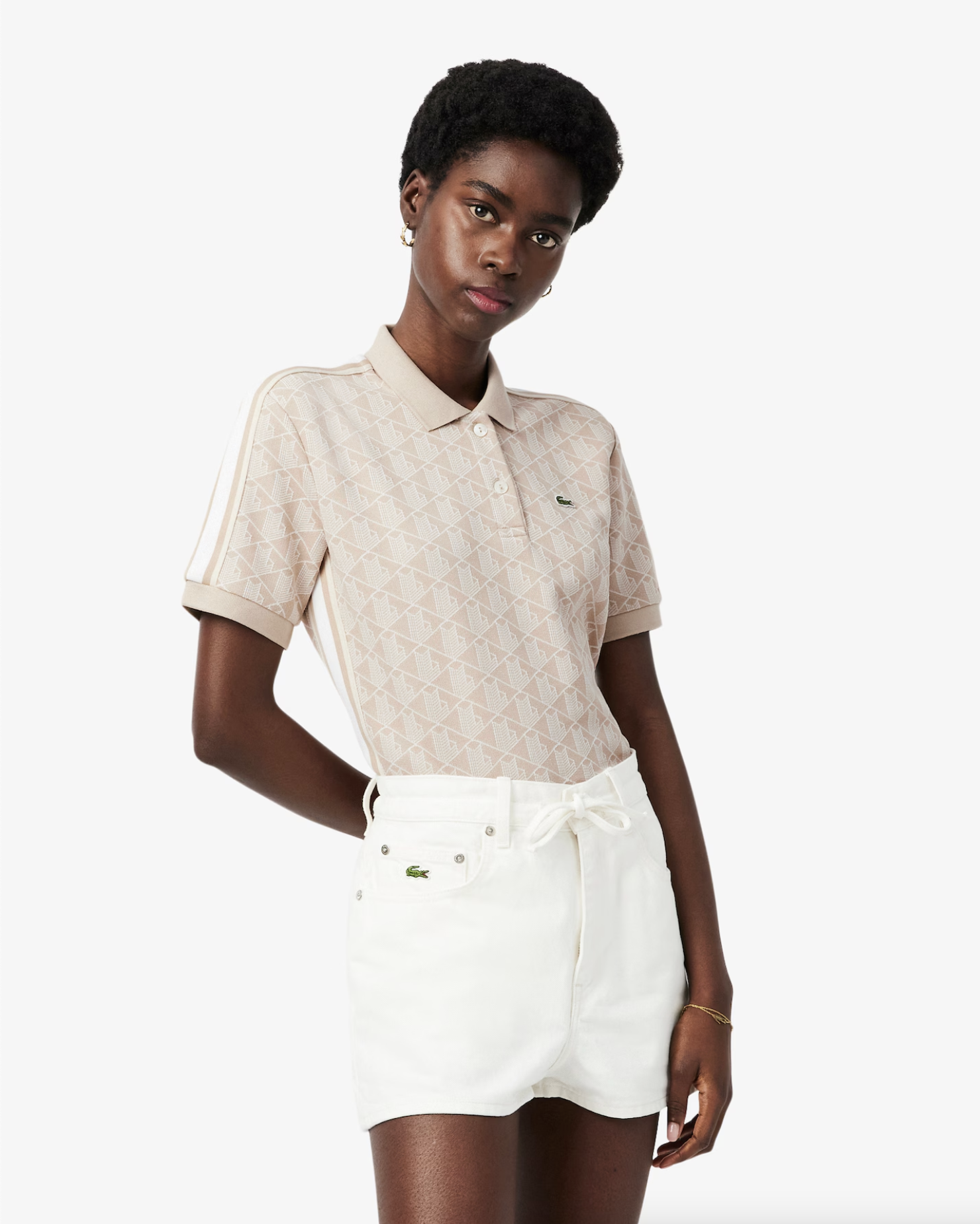 Lacoste Lacoste Polo slim fit in jacquard con monogramma — 2/3