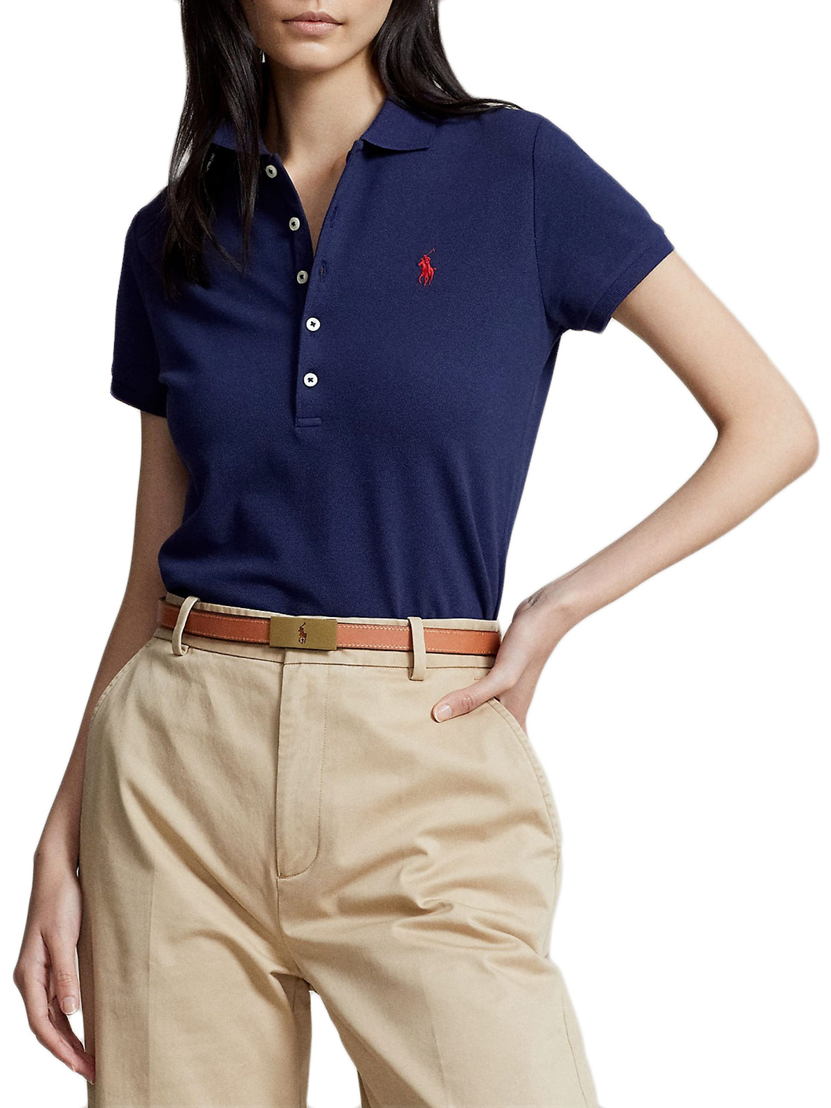 RALPH LAUREN Ralph Lauren Julie Polo Slim Short Sleeve Polo Shirt — 2/7