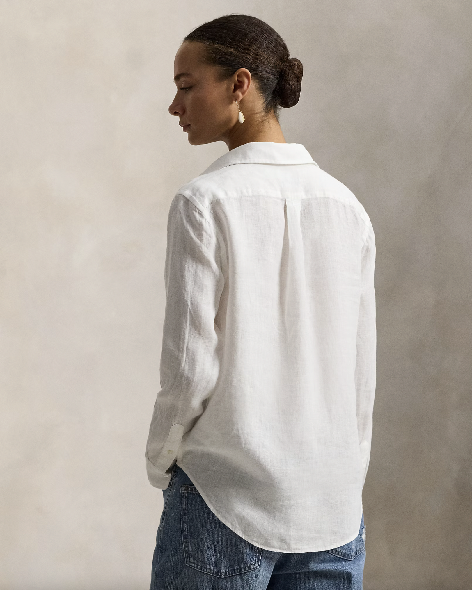 RALPH LAUREN Ralph Lauren Camicia donna in lino con logo — 4/4