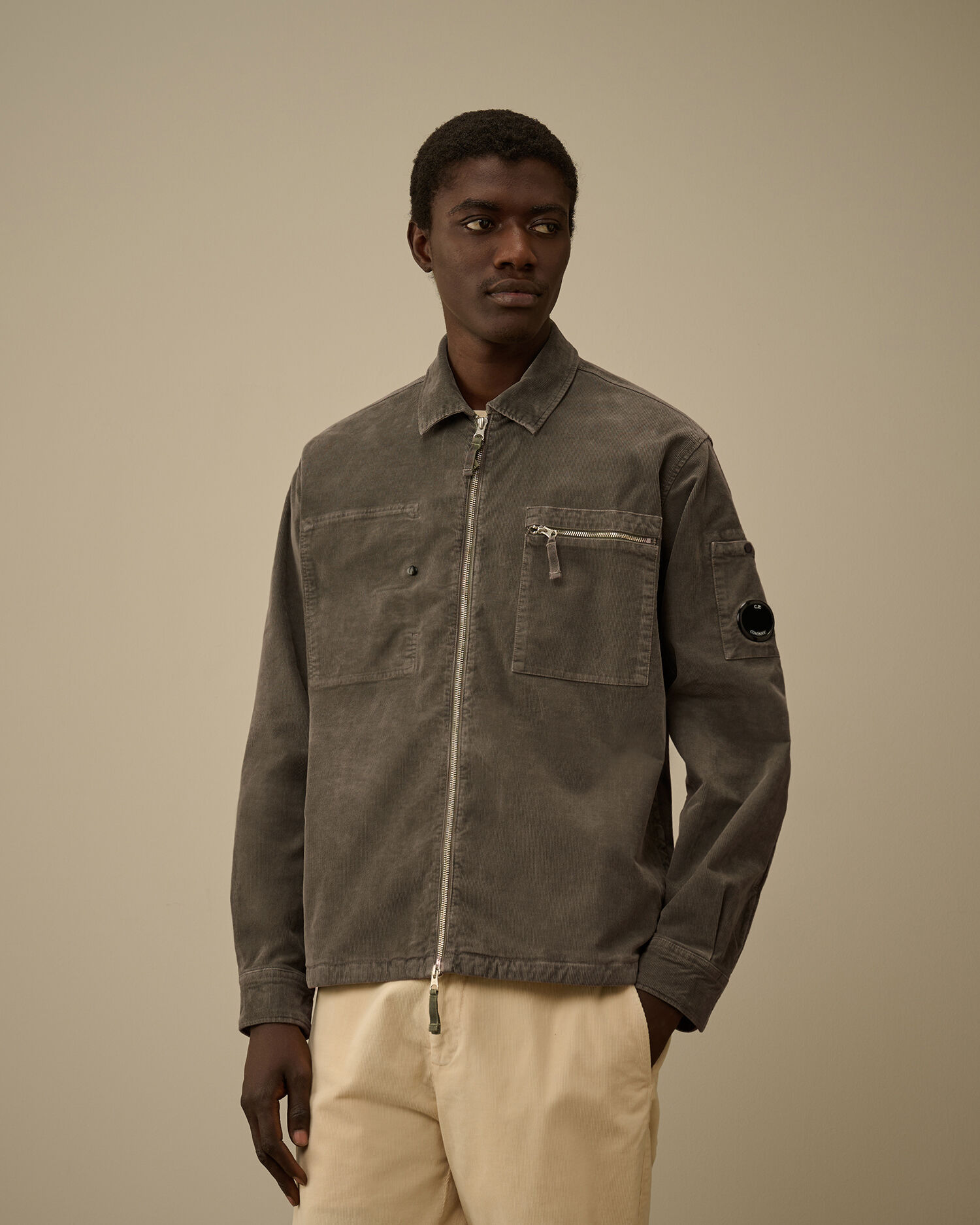 CP Company Cp Company Corduroy Lens Zipped Overshirt — 2/4