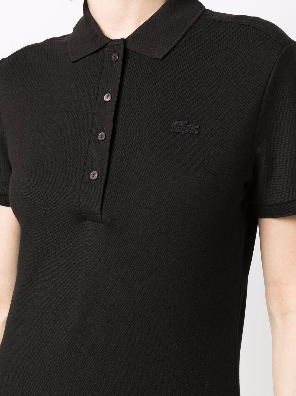 Lacoste Lacoste Polo nera logo ricamo tono su tono — 1/3