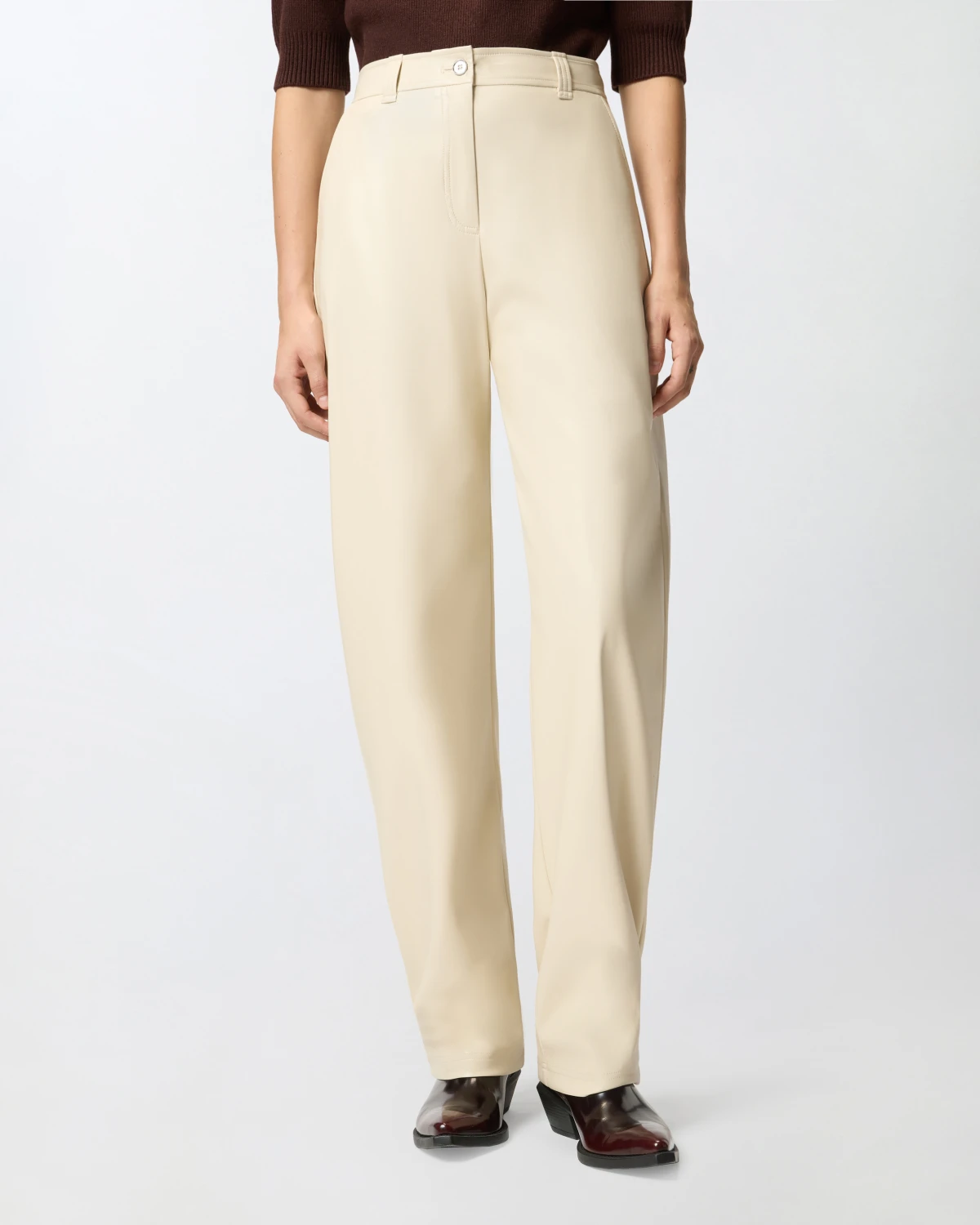 Pinko Pinko Pantaloni balloon effetto pelle soft touch — 5/8
