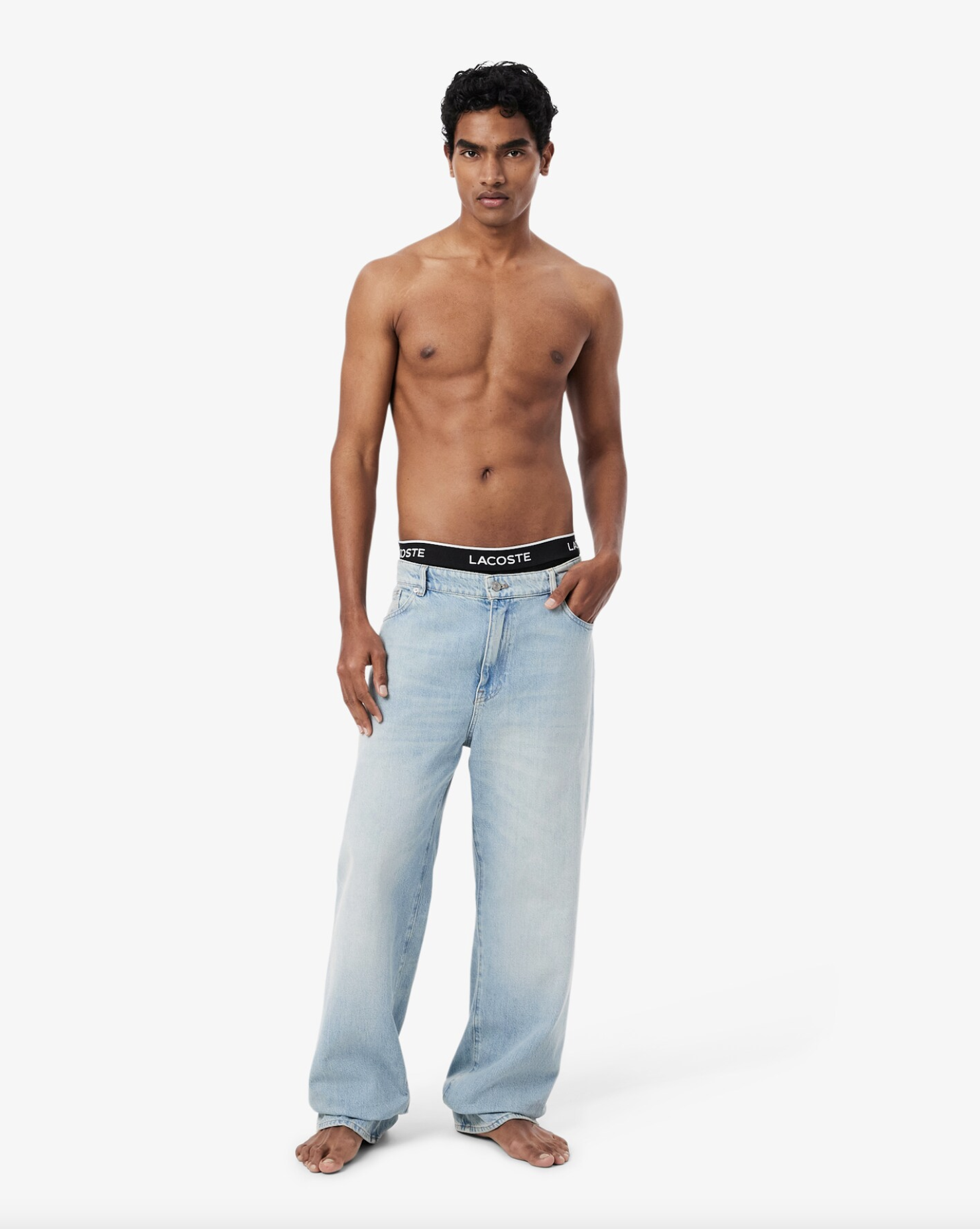 Lacoste Slip in cotone tinta unita con logo