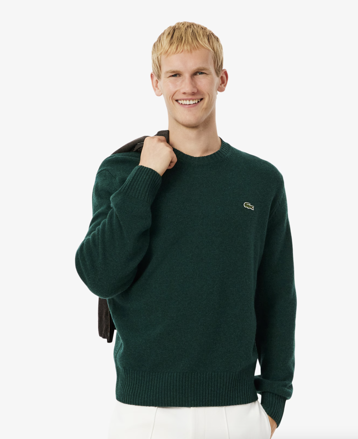 Lacoste Lacoste Maglione a girocollo in lana cardata — 4/4