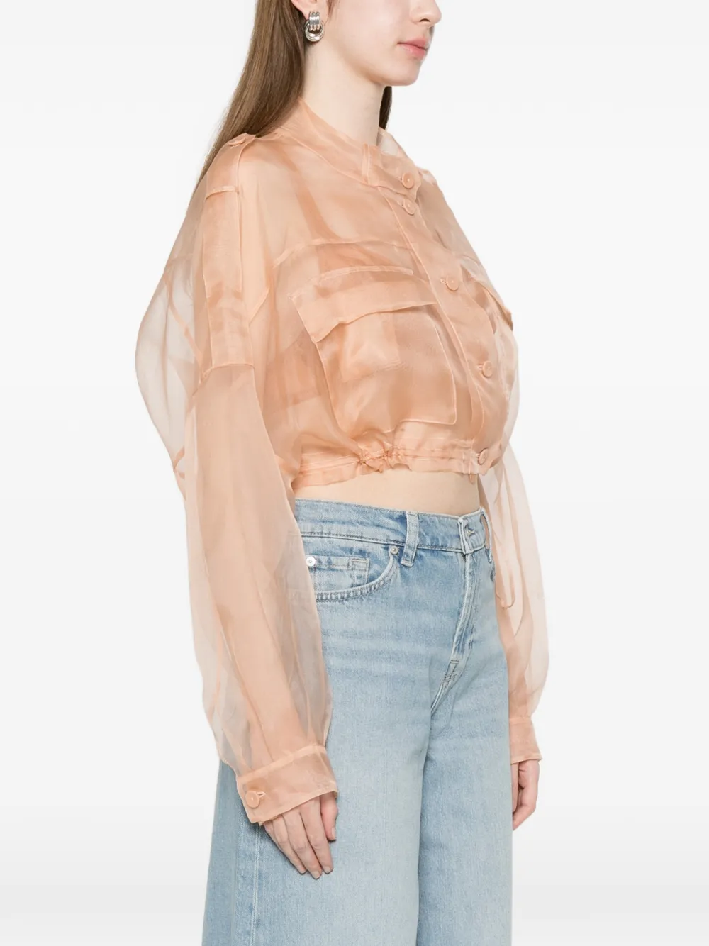Pinko Pinko LONGAN CABAN ORGANZA DI SETA — 1/4