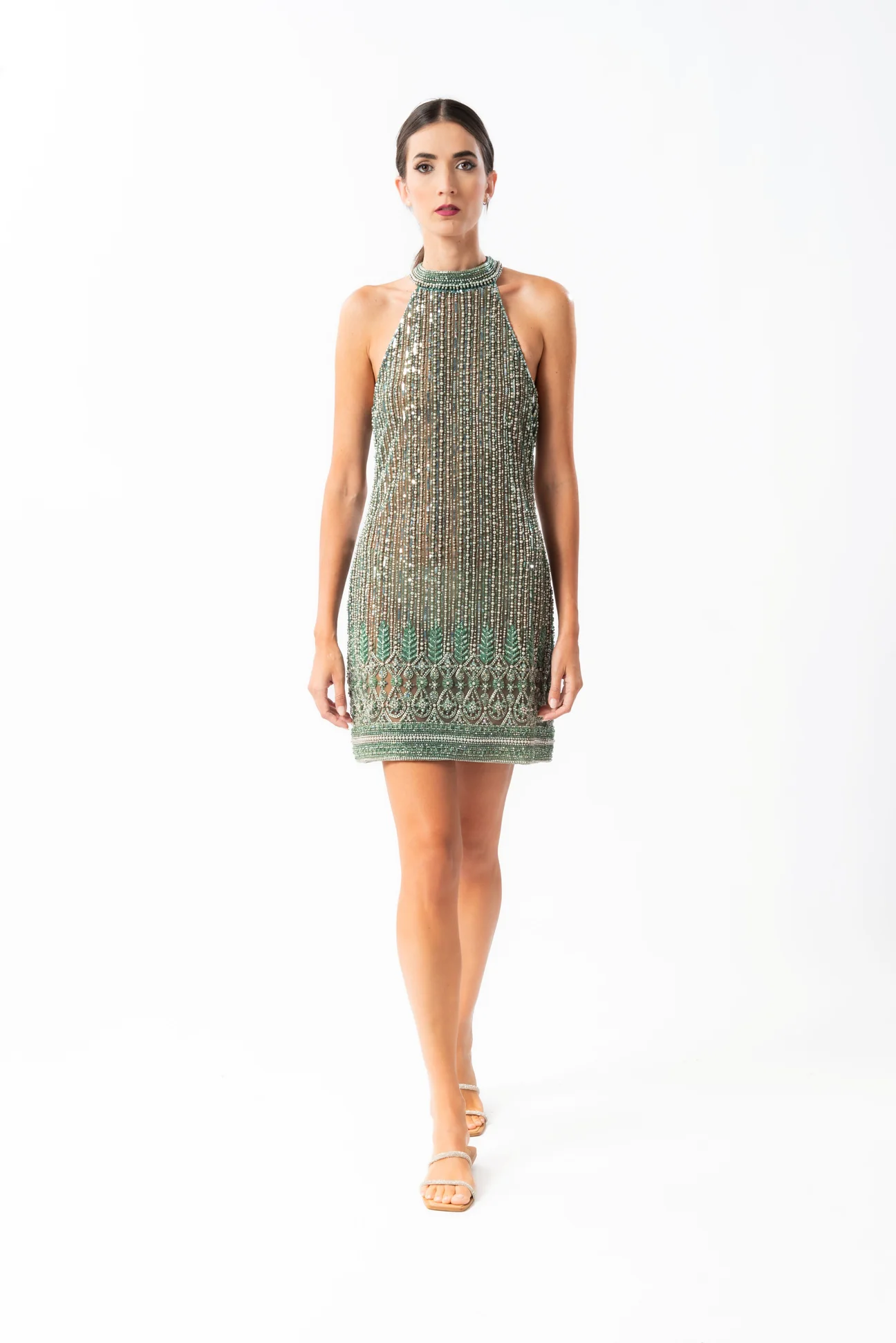 MIRIAM STELLA Miriam Stella EMBROIDERY  PEARL MINI DRESS — 4/8