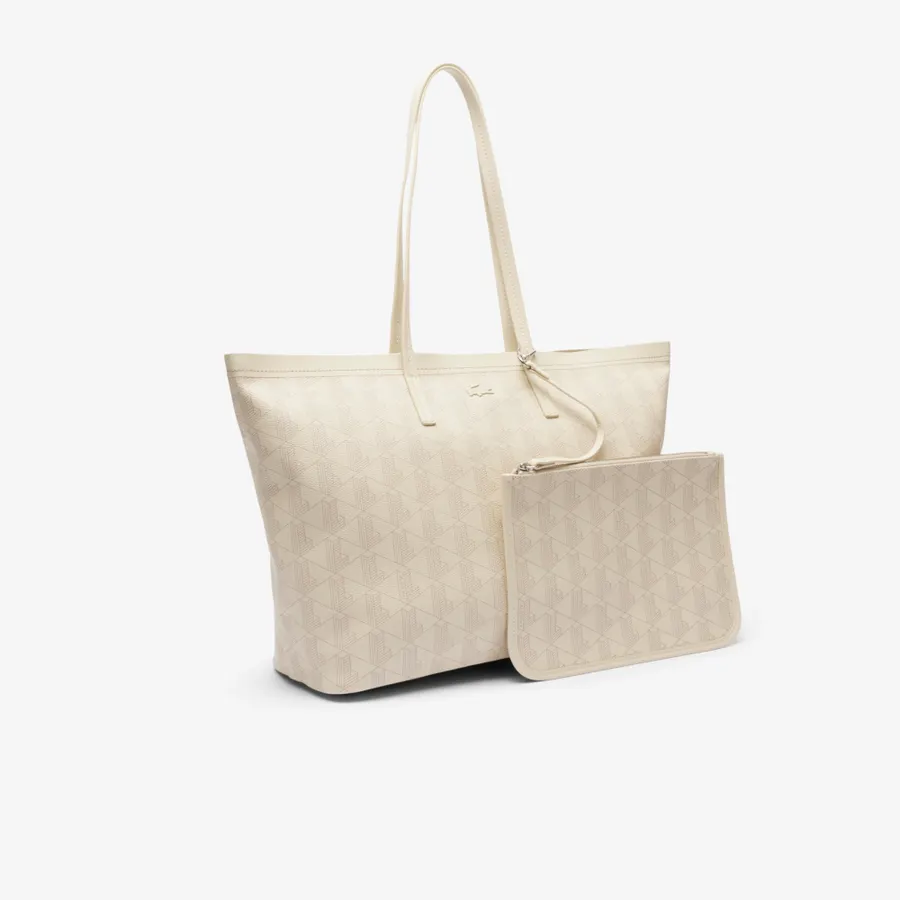 Lacoste Zely Grained Tote with Pouch