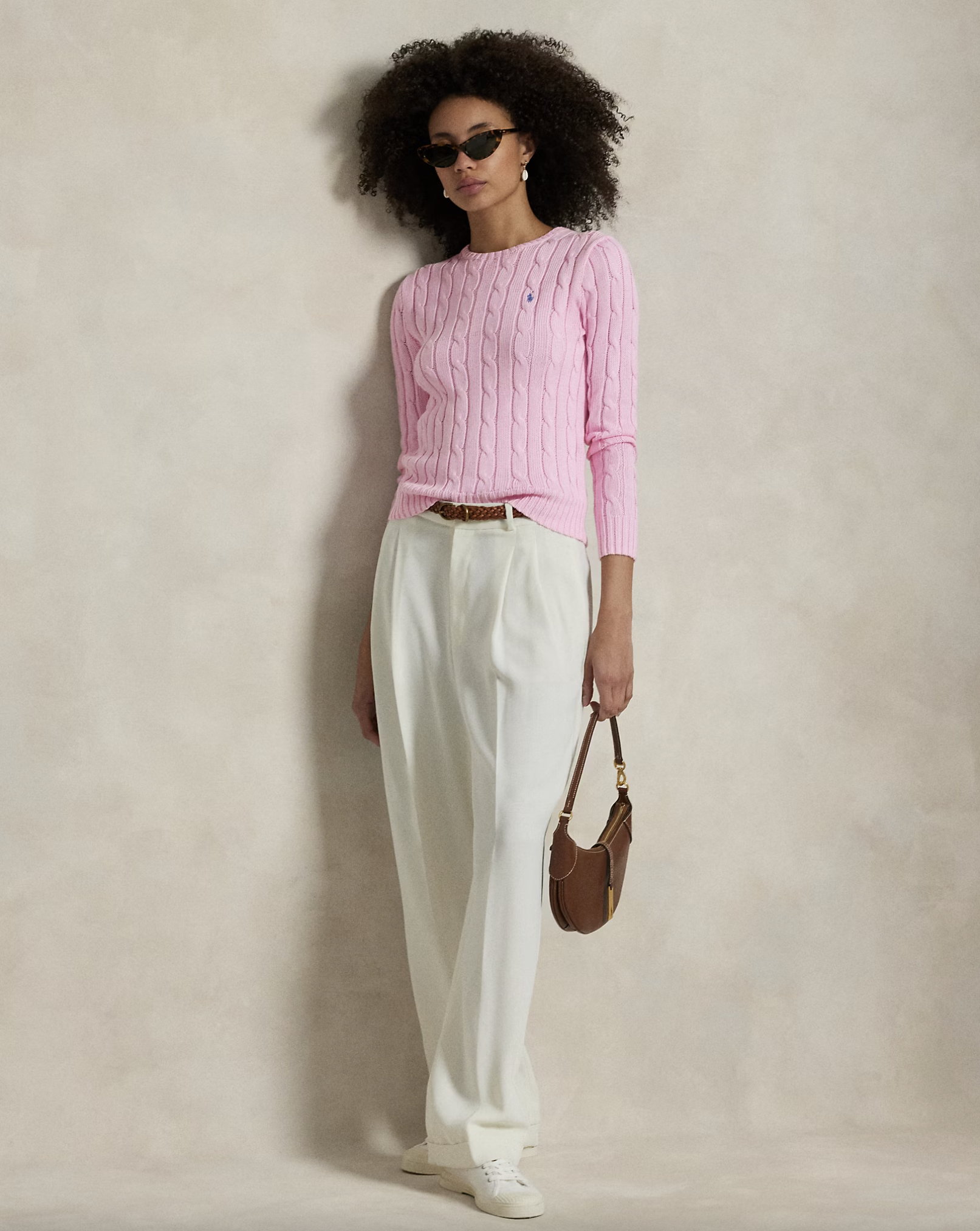 RALPH LAUREN Ralph Lauren Maglia a girocollo in cotone a trecce — 1/11