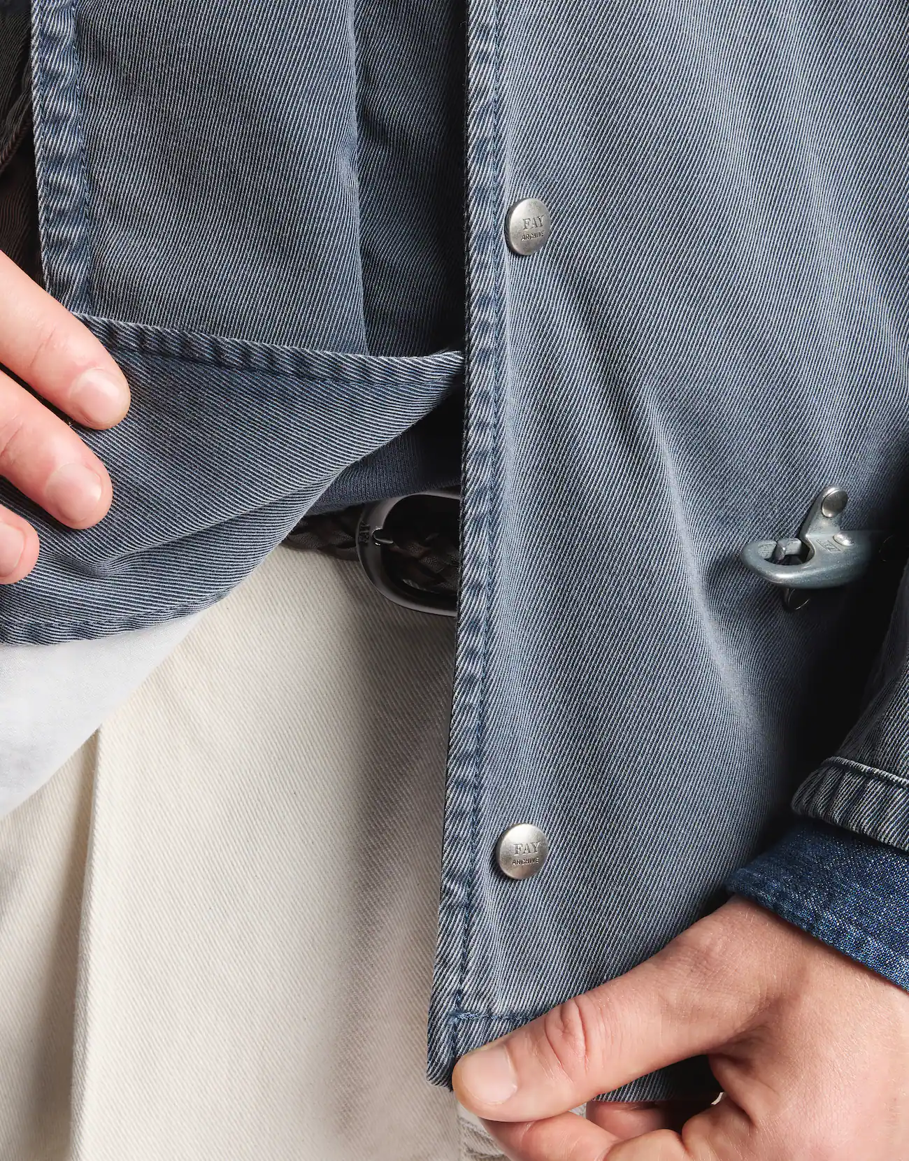 Fay Fay 4 Ganci in Twill di Cotone — 3/4