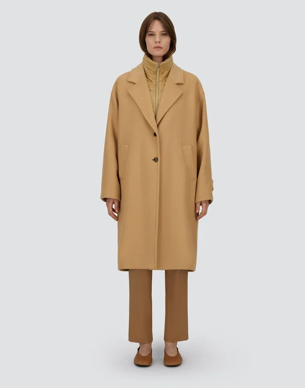 Herno Herno CAPPOTTO IN VELOUR WOOL CLOTH E NYLON ULTRALIGHT — 1/4