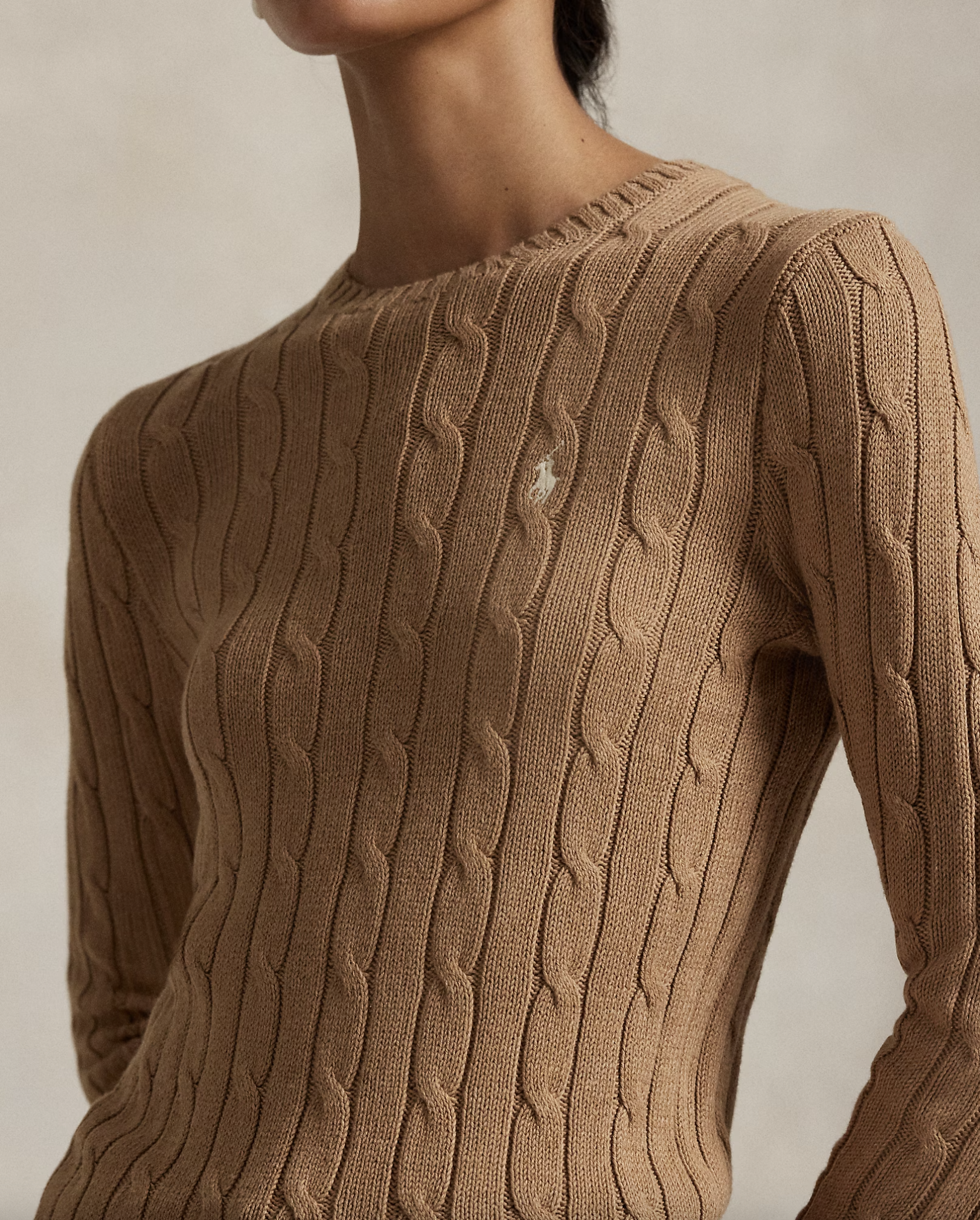 RALPH LAUREN Ralph Lauren Maglia a girocollo in cotone a trecce — 3/7