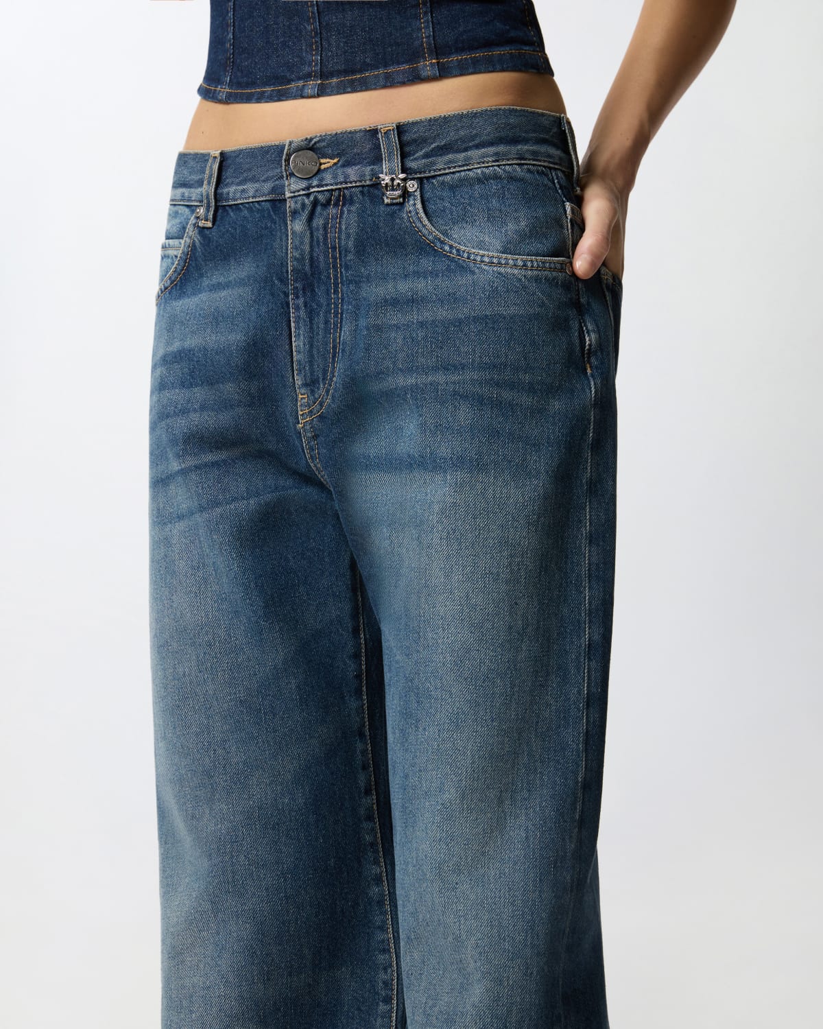 Pinko Pinko Jeans wide leg in denim soft — 2/4