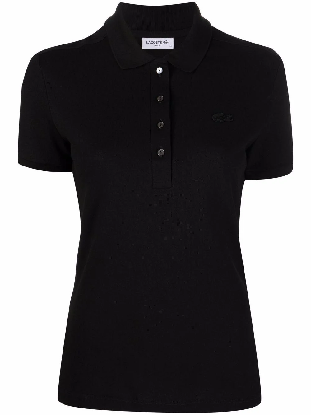 Lacoste Lacoste Polo nera logo ricamo tono su tono — 3/3