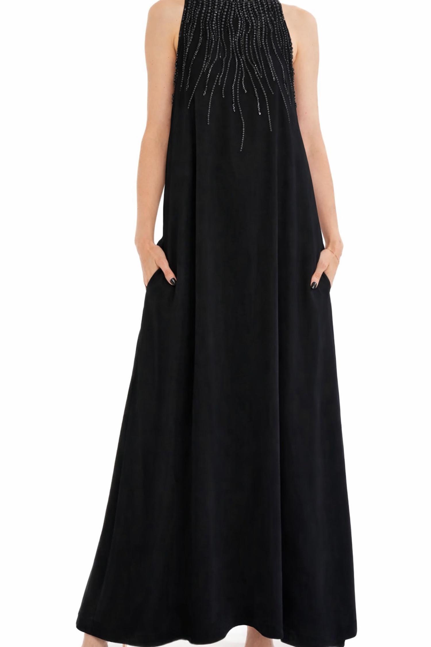 MIRIAM STELLA Miriam Stella SOLID COLOR LONG DRESS — 3/6