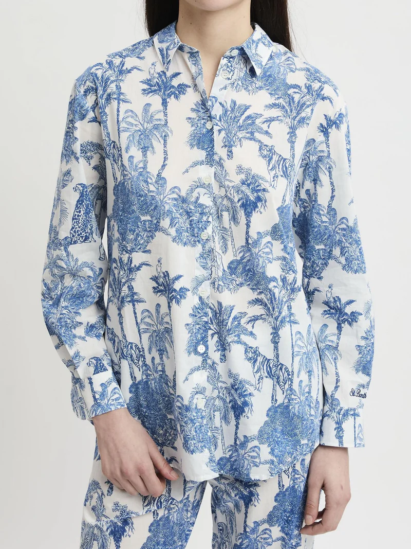SAINT BARTH Saint Barth Camicia Brigitte in cotone a righe — 9/15